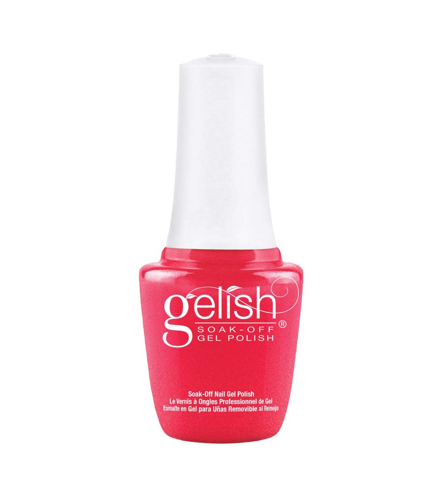 Gelish MINI Hip Hot Coral Soak-Off Gel Polish  Coral Gel Nail Polish  Coral Nail Colors  Bright Gel Nail Polish  0.3 oz.