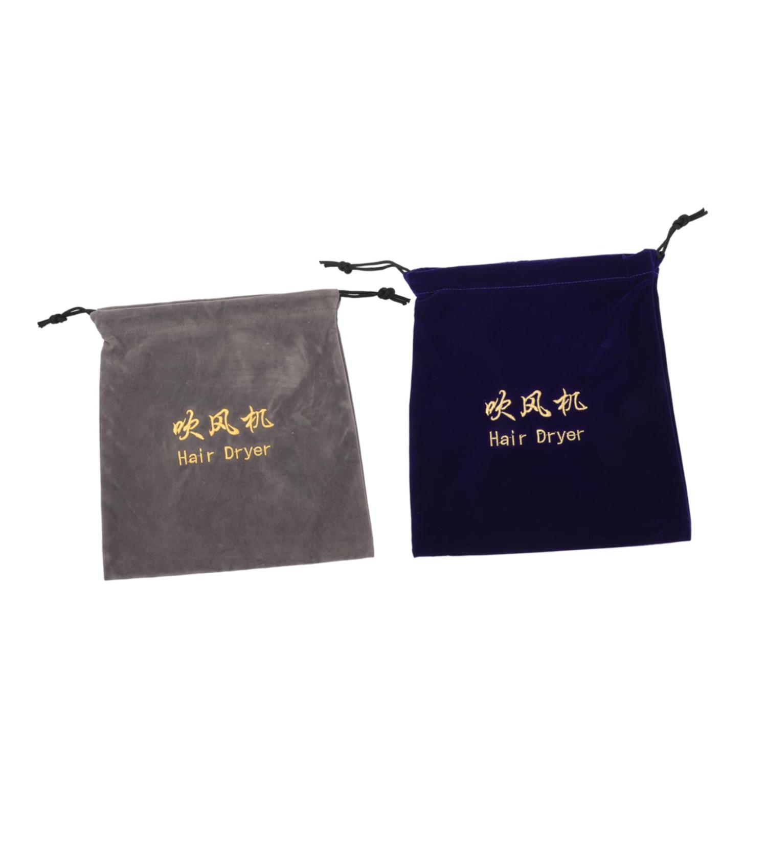 WOONEKY 2pcs Storage Bag Multipurpose Organizing Pouches Curl Multifunctional Bag Flocking Cloth - Buy Online on GoSupps.com