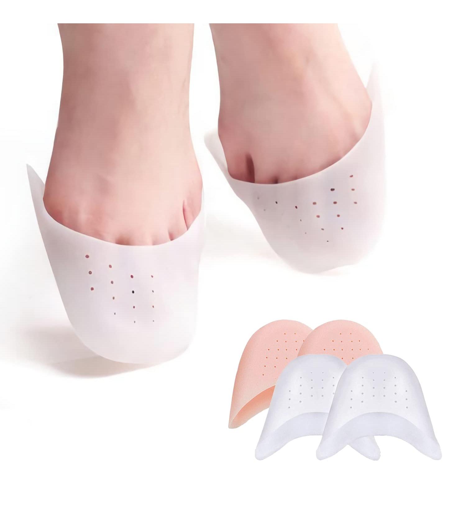 Breathable Gel Toe Covers for Pain Relief - 2 Pairs | Toe Protectors for High Heels, Ballet, Point Shoes - Men & Women - Buy Online on GoSupps.com