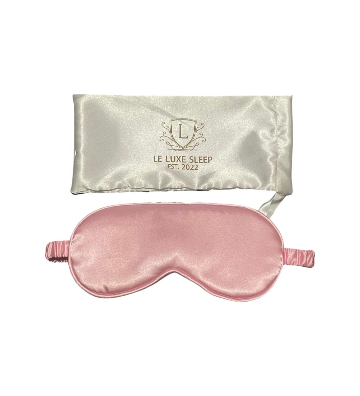 Le Luxe Silk Sleep Mask - 100% Real Natural Pure Silk Eye Cover - Anti Aging Skin Care - Ultra Soft & Light - Pink - Buy Online on GoSupps.com
