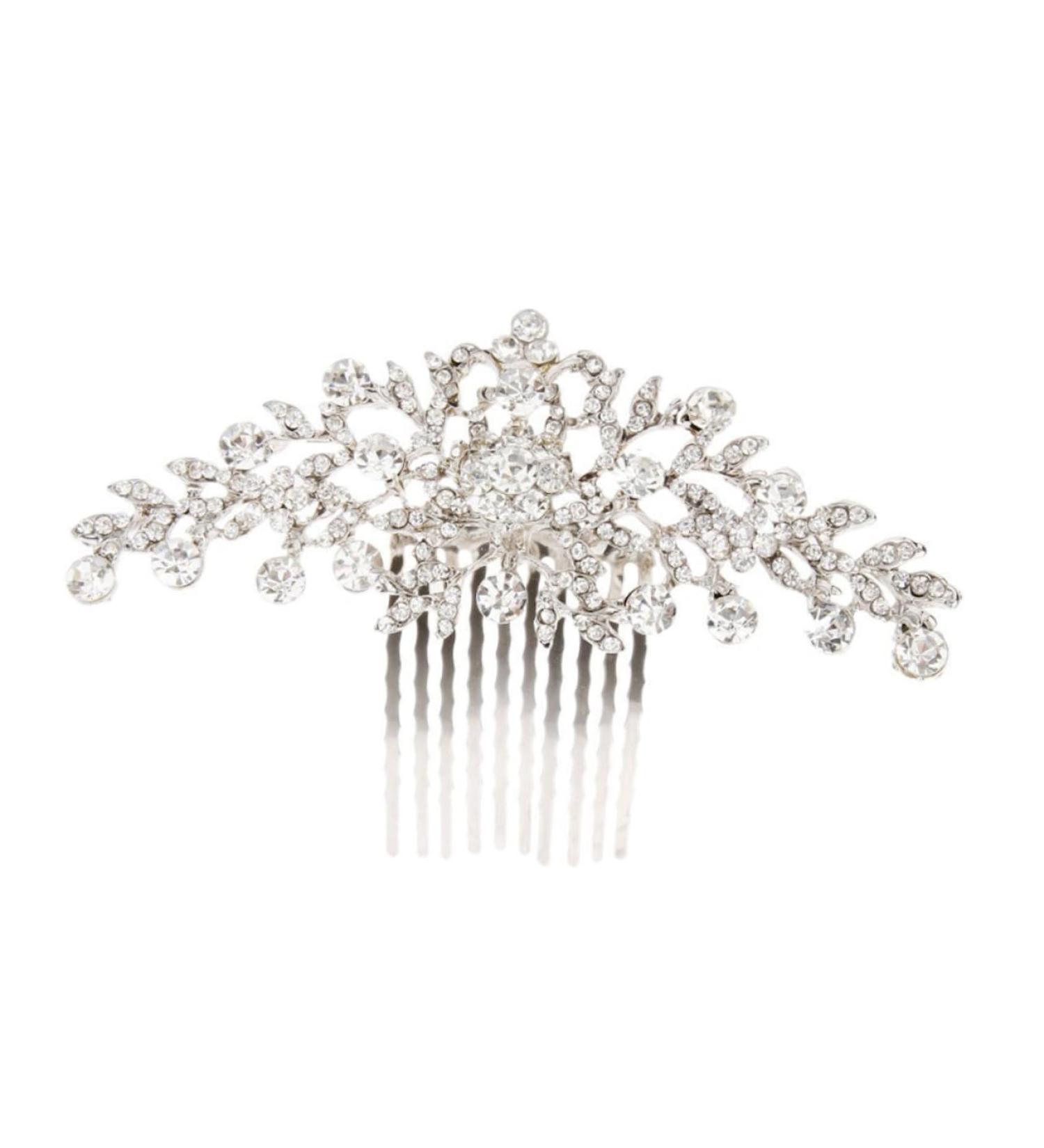 Ipetboom Hair Comb Crystal Headpiece Silver Crystal Hair Combs Accesorios Para Mujer Women Headpiece Silver Headpiece Prom Hair Accessories Rhinestone Comb Tiara Vintage Entrained Women's - Buy Online on GoSupps.com