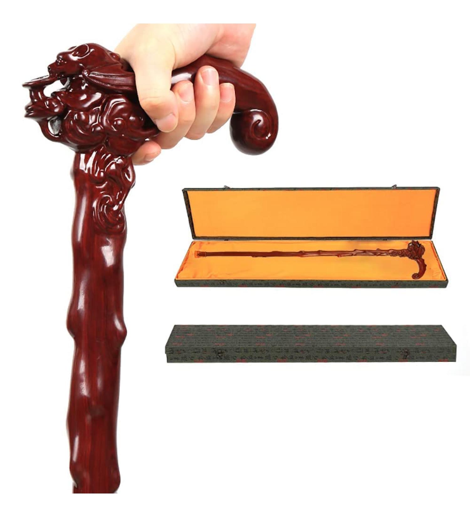 Red Sandalwood Cane Cane Wooden Non-Slip Cane Light and Strong Bearing 300 Pounds Can Be Used As A Beautiful Gift Gift Box Packaging Surprise Gift - Buy Online on GoSupps.com