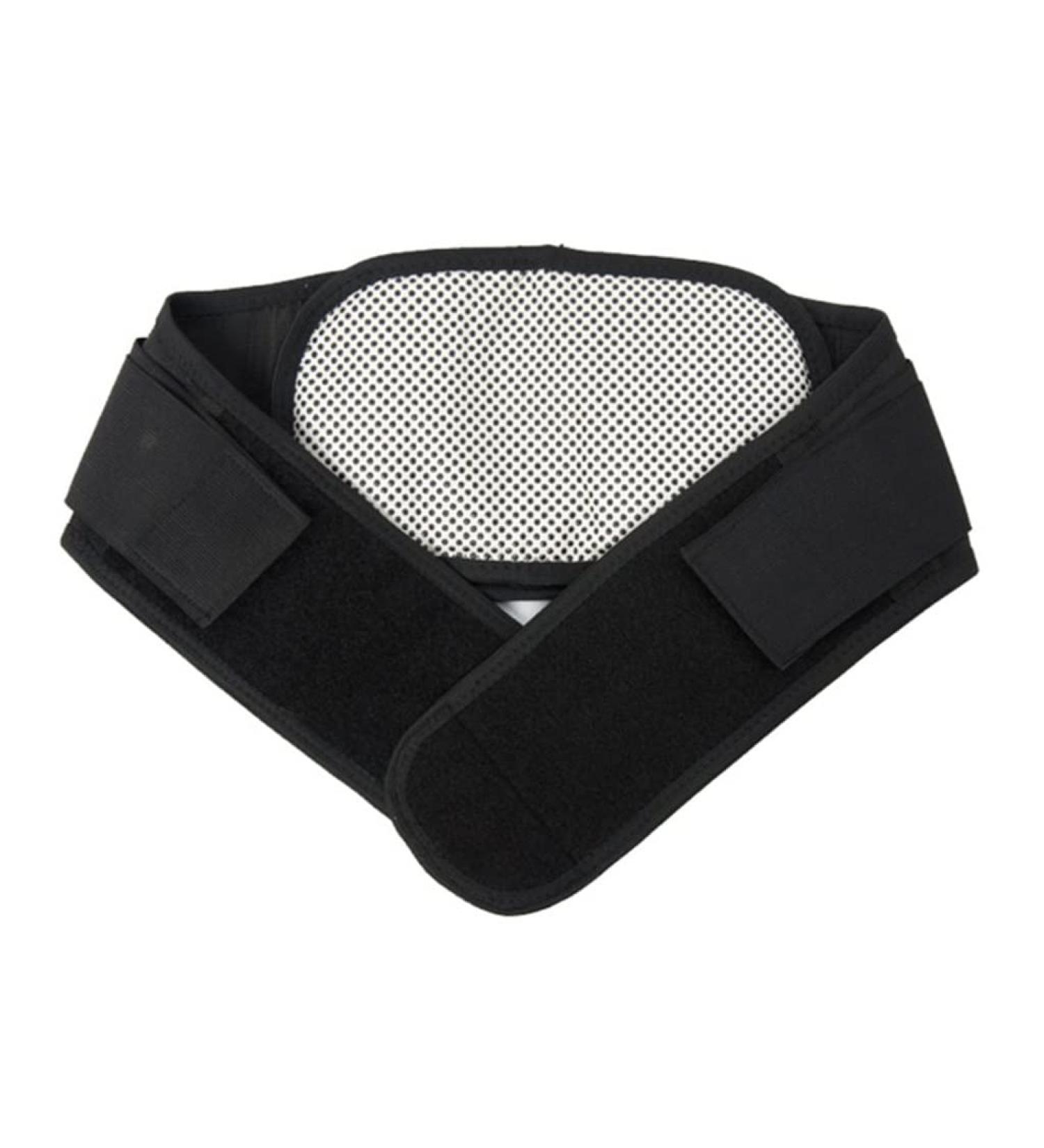 Adjustable Self-Heating Therapy Waist Belt - Lumbar Support & Back Support | Double Banded | Svart M - International Shipping Available - Buy Online on GoSupps.com