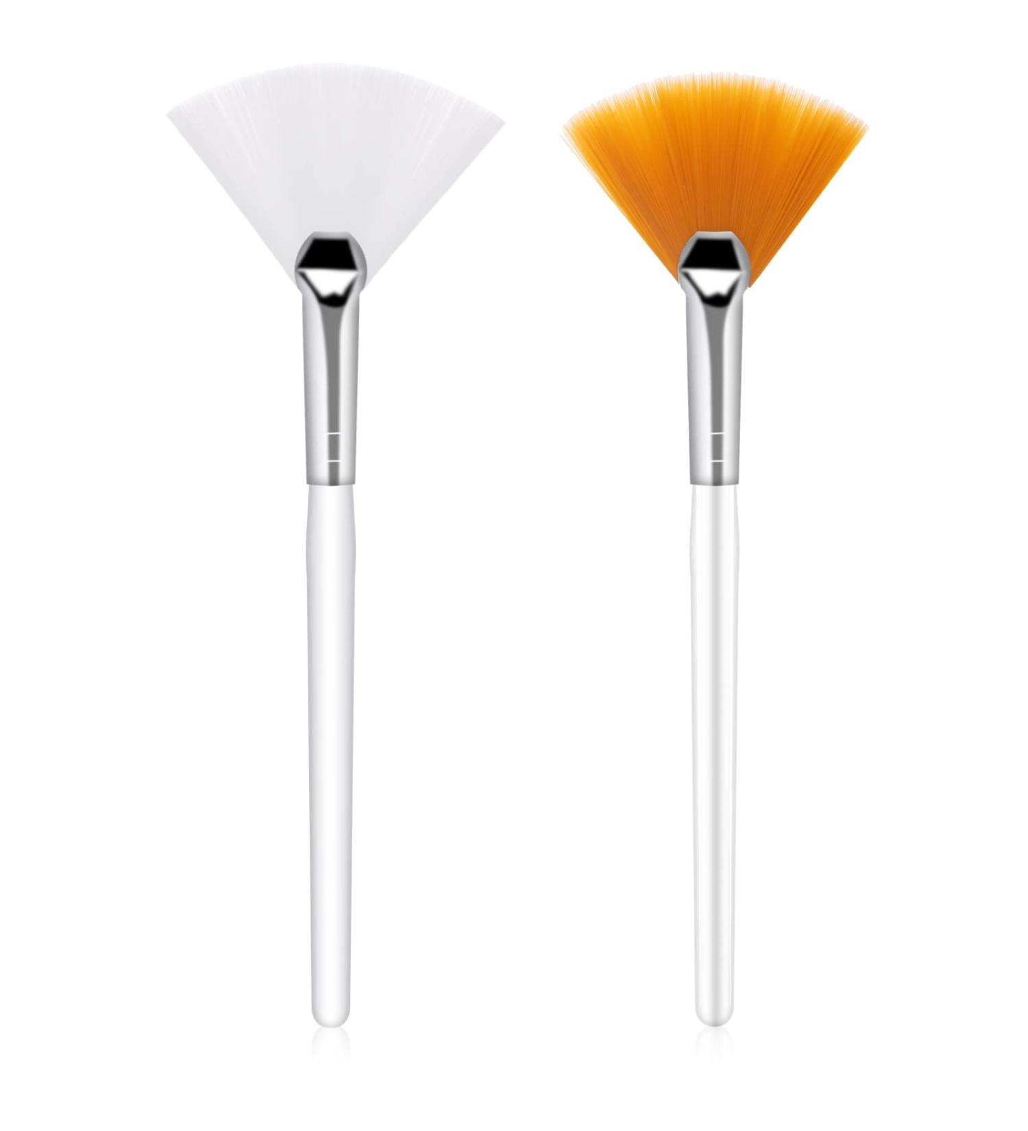 2 PCS Soft Fan Brush Set for Facial Masks | Makeup Application Tool | Premium Quality Facial Brushes - Buy Online on GoSupps.com