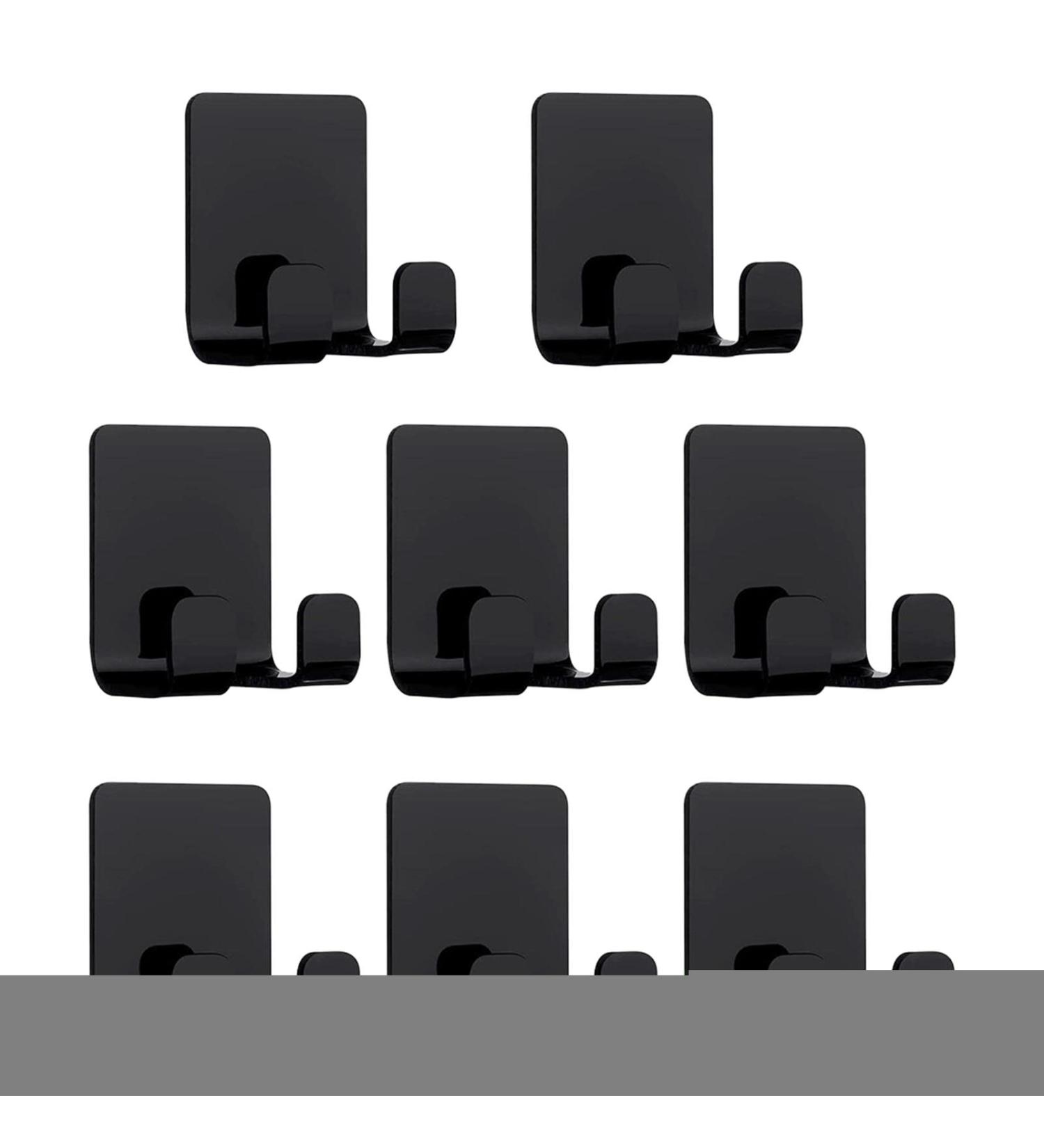 WUSHUN Razor Holder | Strong Adhesive Shaving Hooks for Coats Clothes Kitchen & Bathroom | Durable Black Design - Buy Online on GoSupps.com