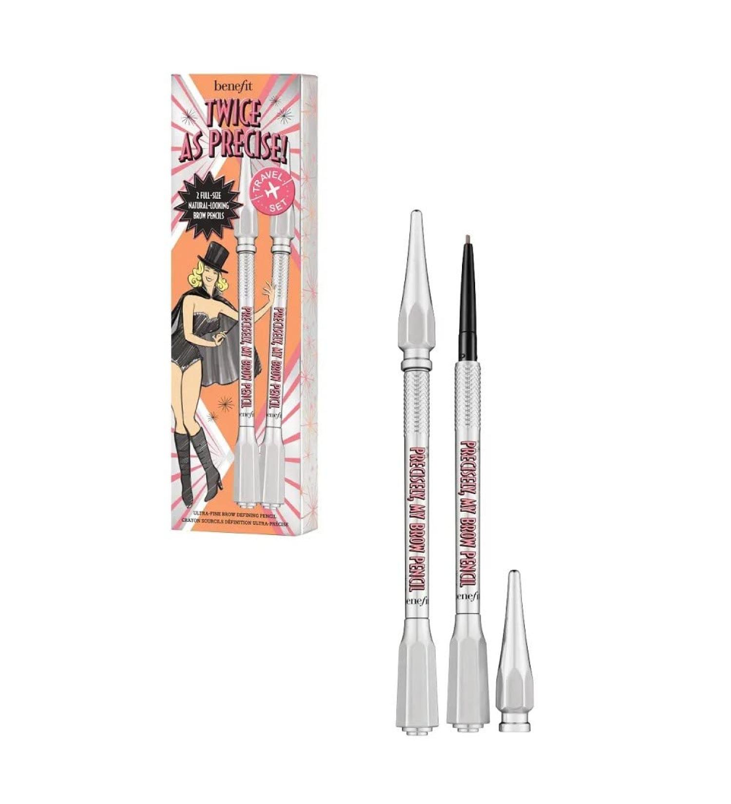 Benefit Precisely My Brow Pencil Set - Warm Light Brown 2x0.08g | Perfect Eyebrow Definer & Filler | International Shipping Available - Buy Online on GoSupps.com
