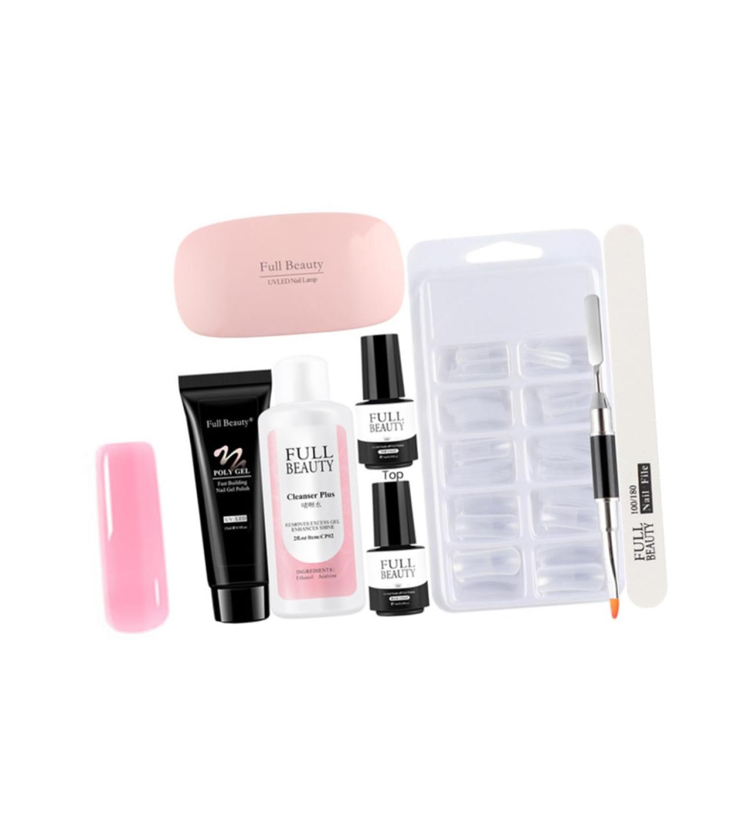 Healeved 1 Set Pieces Manicure Tools Set Nail Art Gel Nail Decorating Kit Professional Nail Kit Nail Decor Kit Manicure Lamp Nail Supplies Kit Nail Extension Tips Mini Nail Set Plastic - Buy Online on GoSupps.com