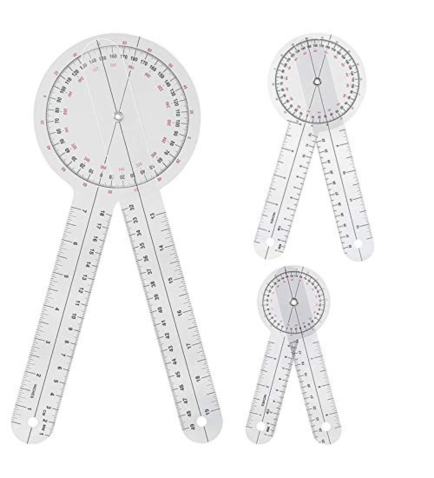 Daweglop 3 Piece Occupational Therapy Carrier 6/8/12 Inch Universal Measuring Angle Ruler - Buy Online on GoSupps.com