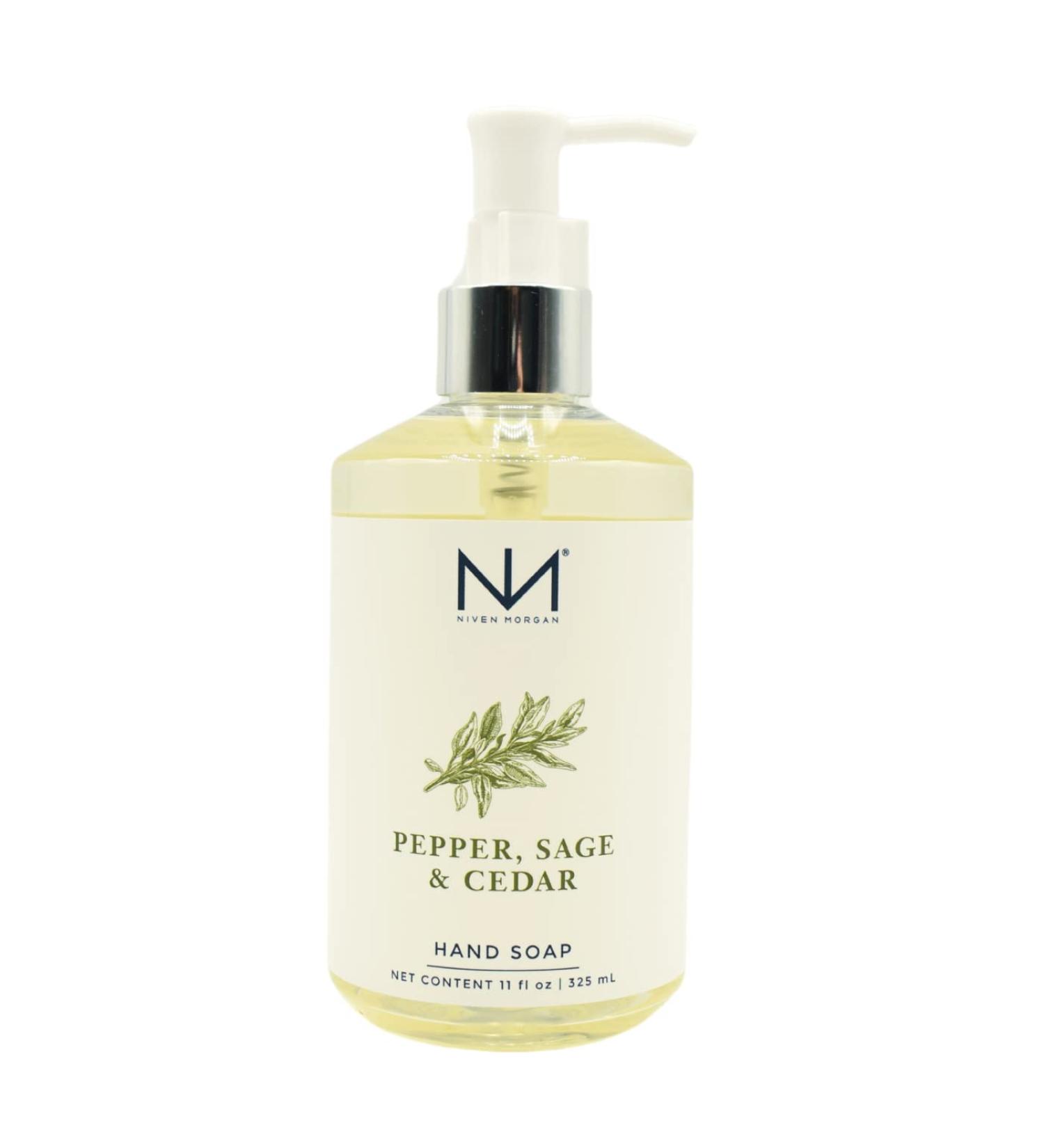 Niven Morgan Pepper Sage and Cedar Hand Soap 11fl.oz. 325ml.