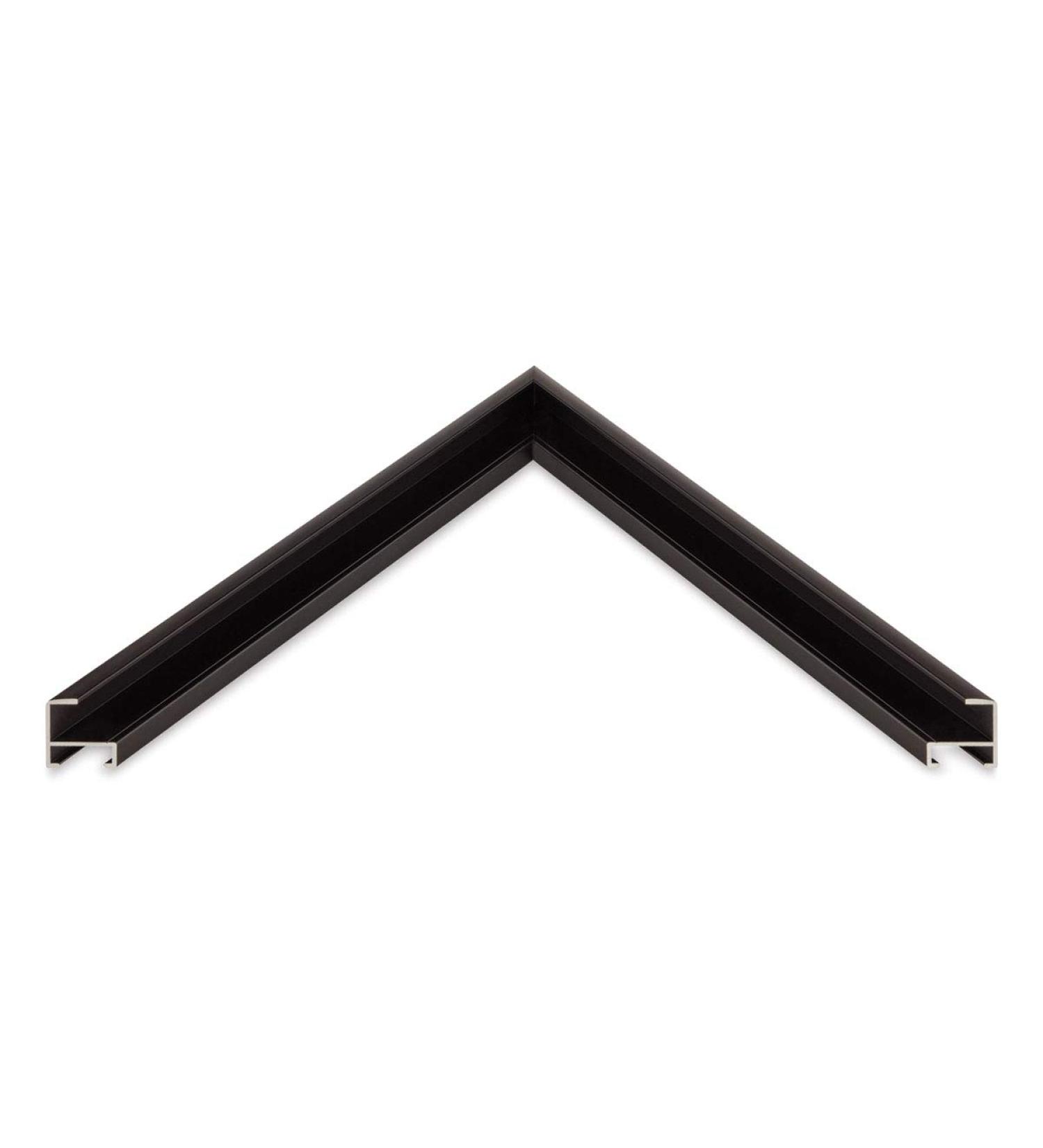 Nielsen Bainbridge Undici Profile 11 Do-It-Yourself Aluminum Metal Frame Section Kit w/ 2 Moulding Pieces Plus Hardware for Artwork, Photos and Posters, 12 Inch, Matte Black