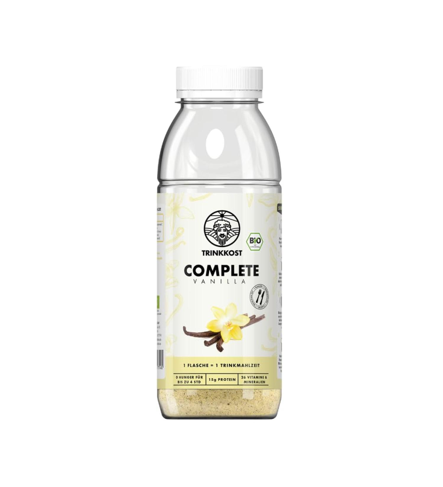 Drinking Food Bio COMPLETE Vanilla 6 Bottles with 26 Vitamins & Minerals | Nutrient-Rich 120g Bottles for Optimal Health - Buy Online on GoSupps.com