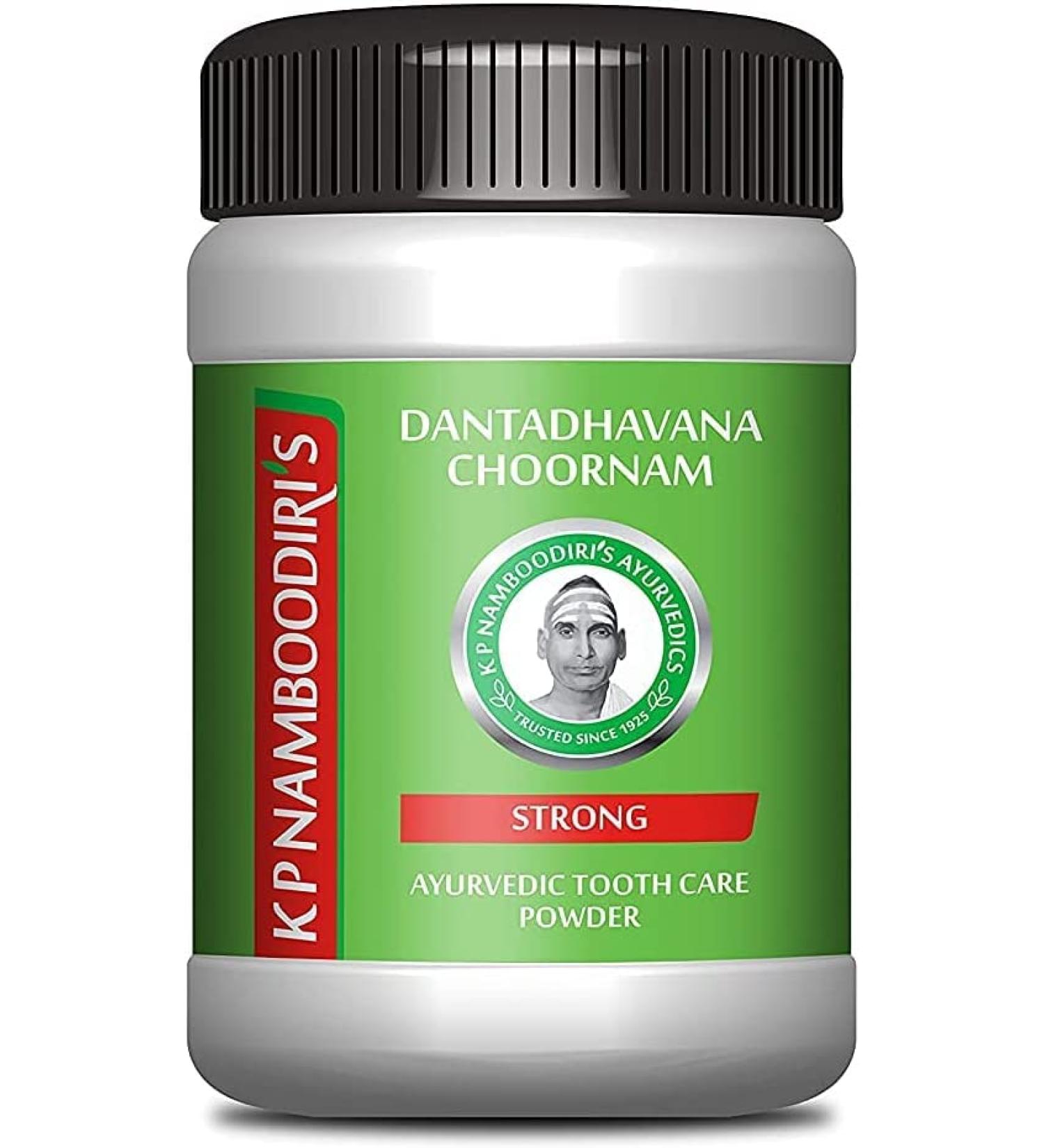 CROW K.P. NAMBOODIRI S Tooth Powder-Strong - 80 Gram (Ayurvedic Oral Care Toothpowder 4 Pack) - Buy Online on GoSupps.com