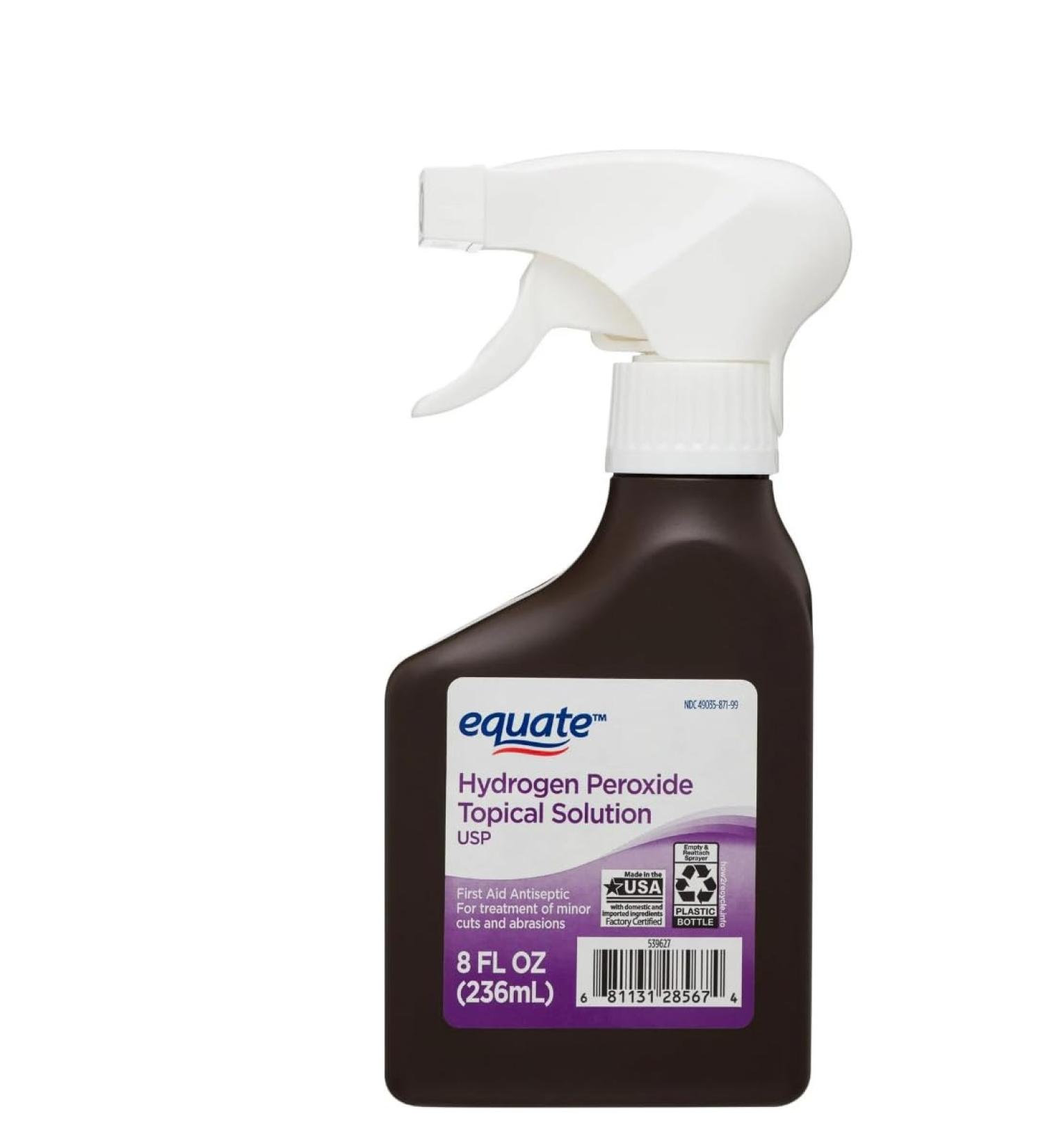3% Hydrogen Peroxide Topical Solution Antiseptic Spray 8 fl oz Pack of 02