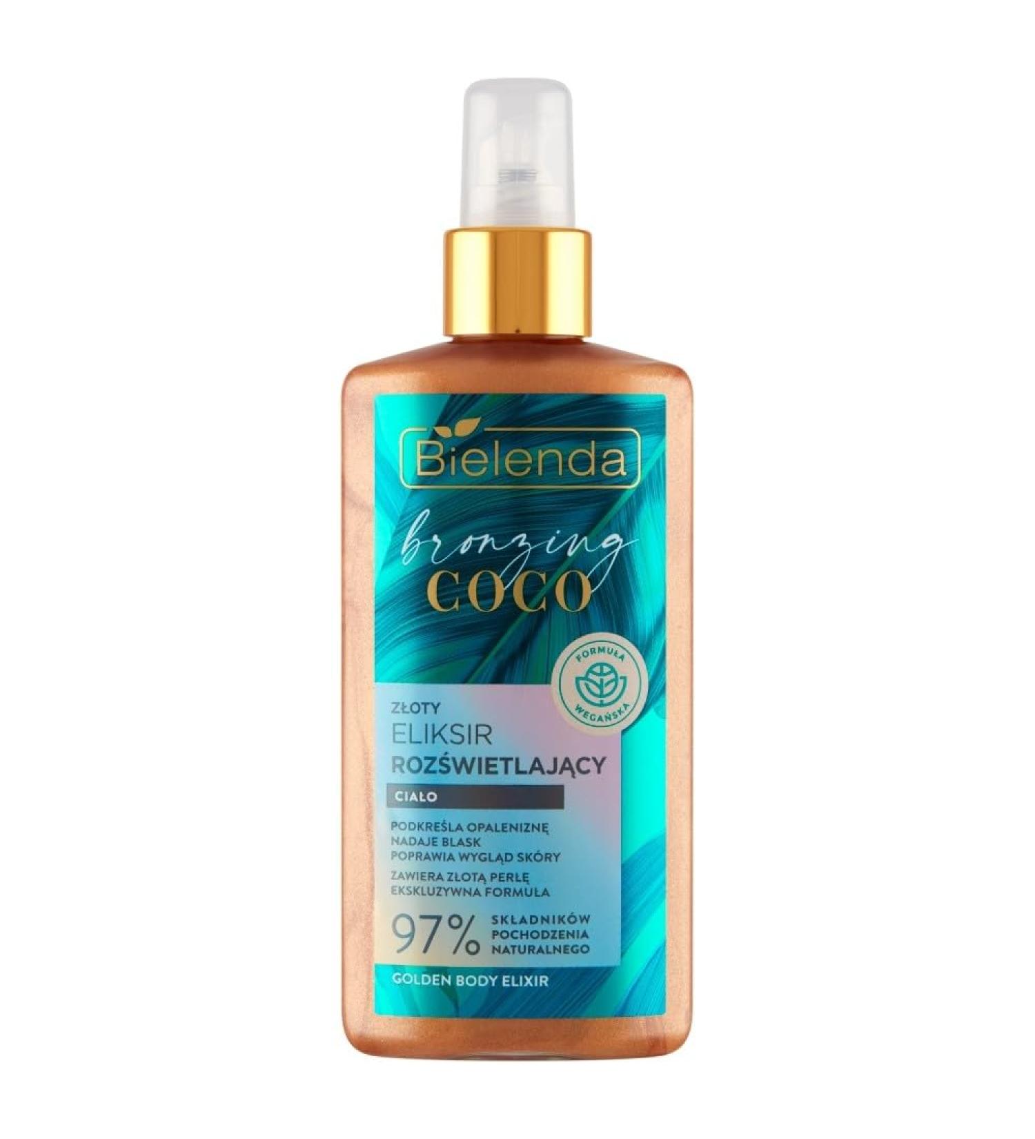 Bielenda Golden Coconut Bronzing Elixir Illuminates the Body - Improves the Appearance of the Skin - 150 ml
