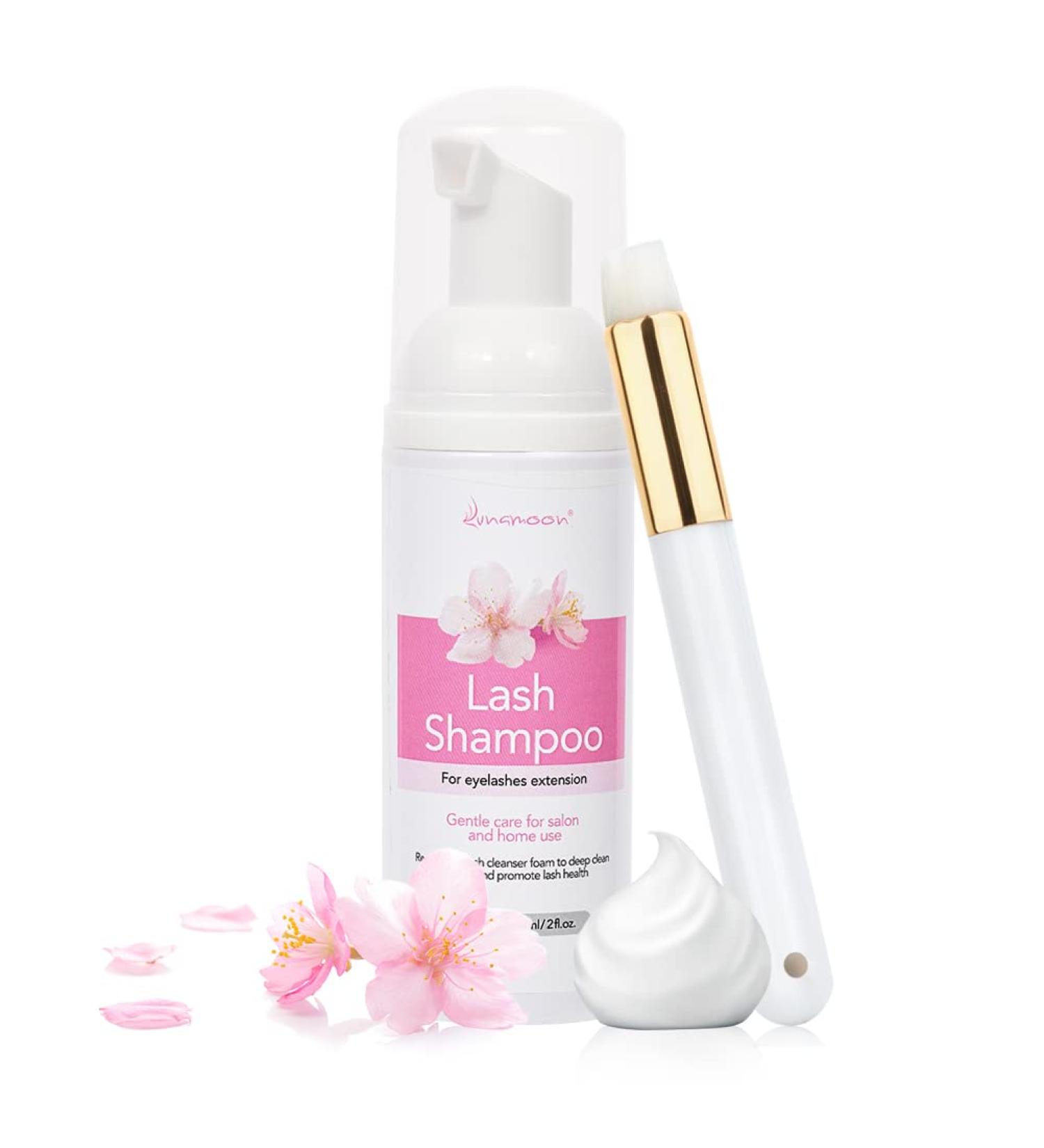 Eyelash Shampoo for Extensions - 60ml Foam Cleaner for Salon & Home Use | Cherry Blossoms - Buy Online on GoSupps.com