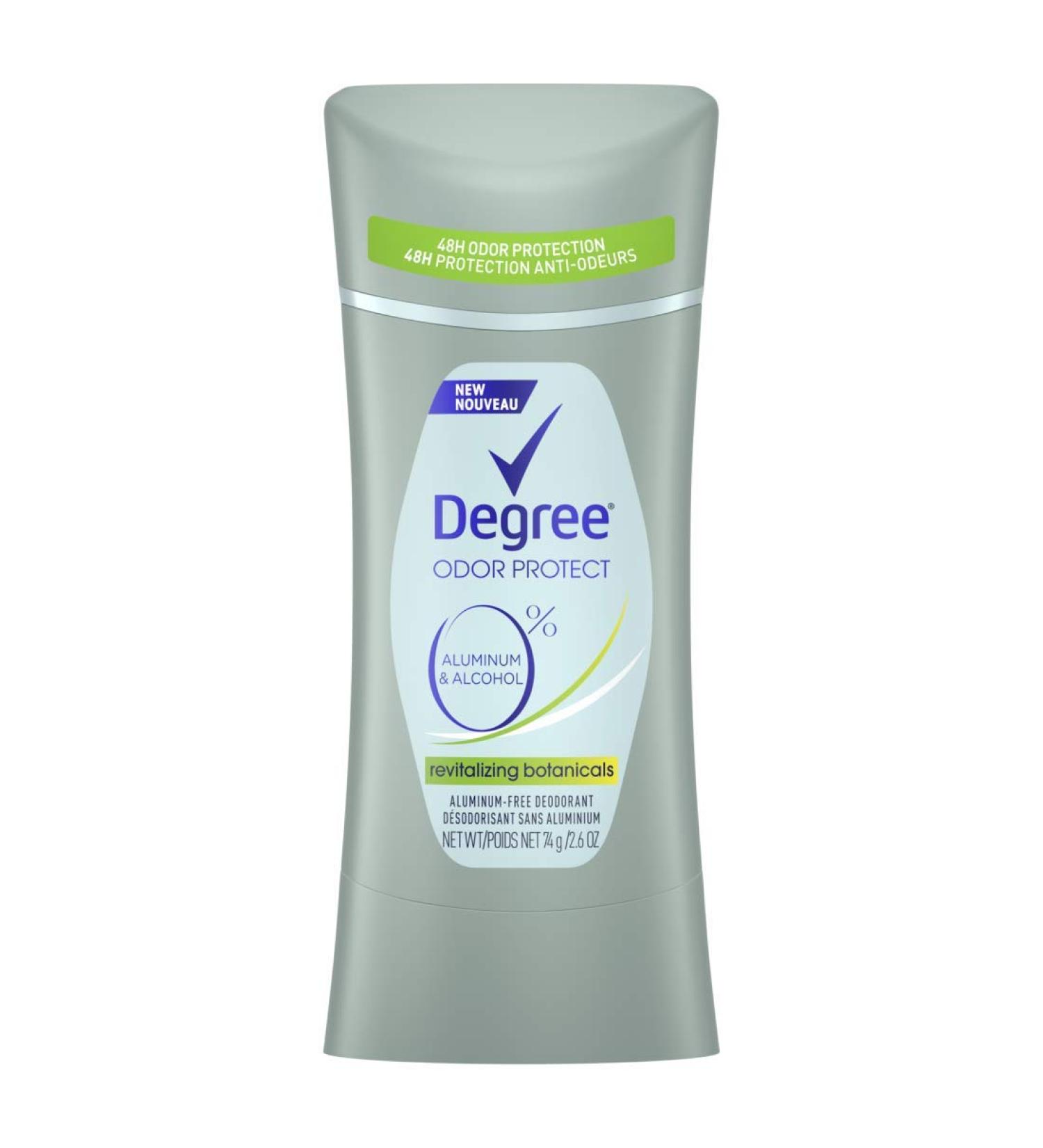 Degree 0% Aluminum Free Deodorant for Women 2.6 oz - 48H Odor Protection with Revitalizing Botanicals - Buy Online on GoSupps.com