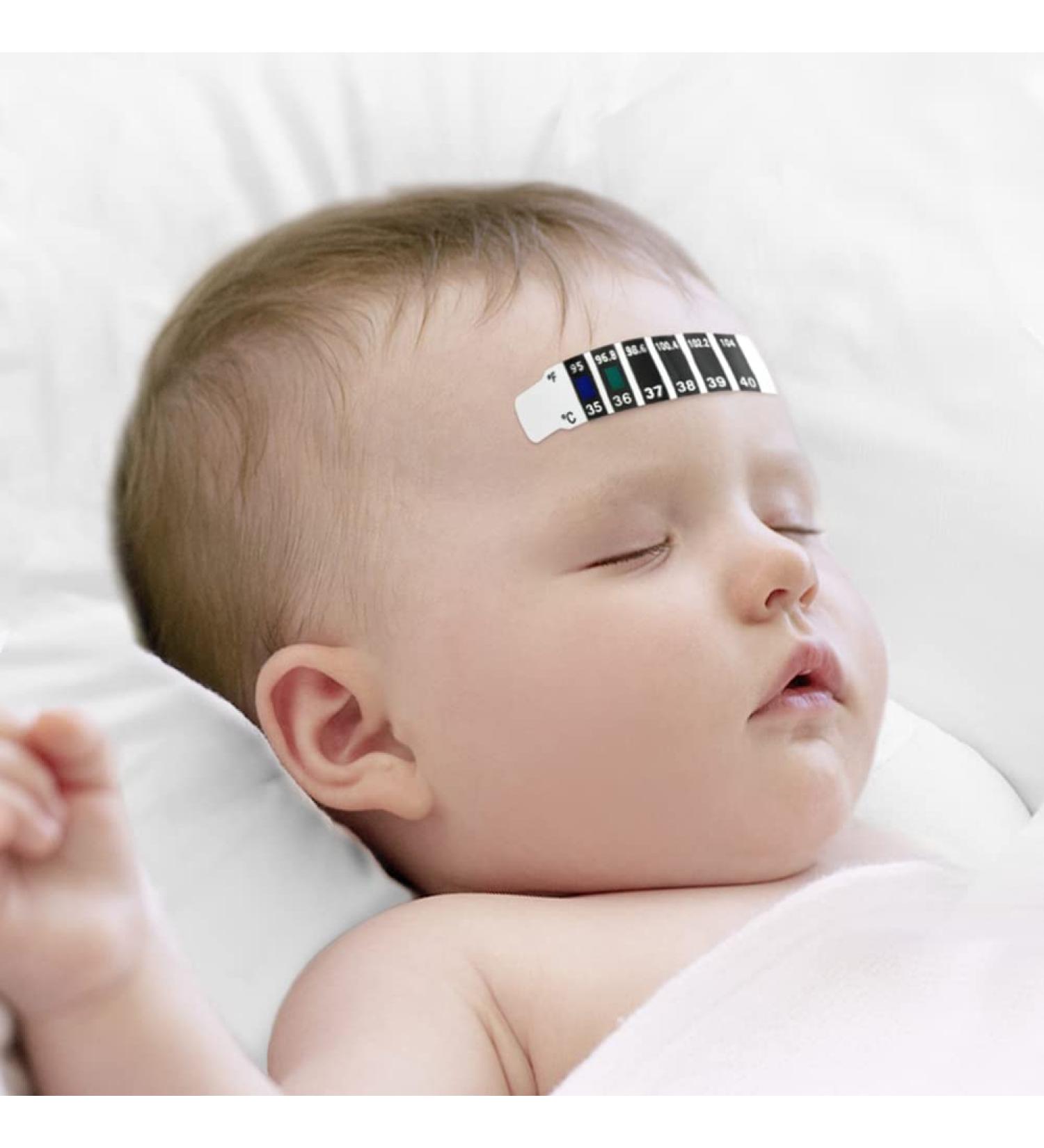 Buy Fieberhermometer for Children - 10 Reusable Forehead Thermometer Strips for Travel Diaper Bags & More | Original Discoloration Stickers - Buy Online on GoSupps.com