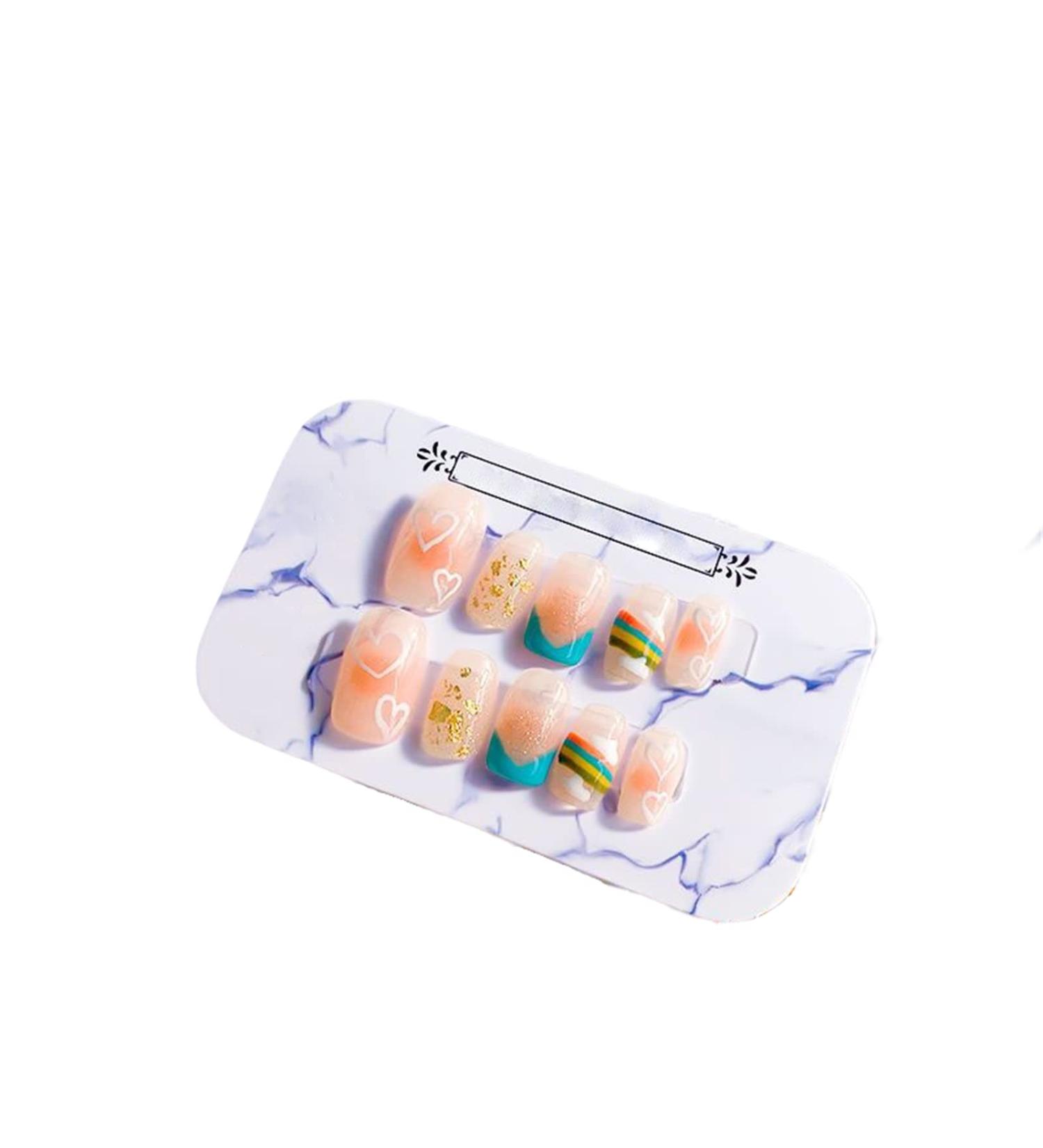 Bling Press on Nails Luxury Reusable Finish Fake Nails Handmade Nail Art with Design by Licensed Manicurist (S B) (I S) I Small - Buy Online on GoSupps.com