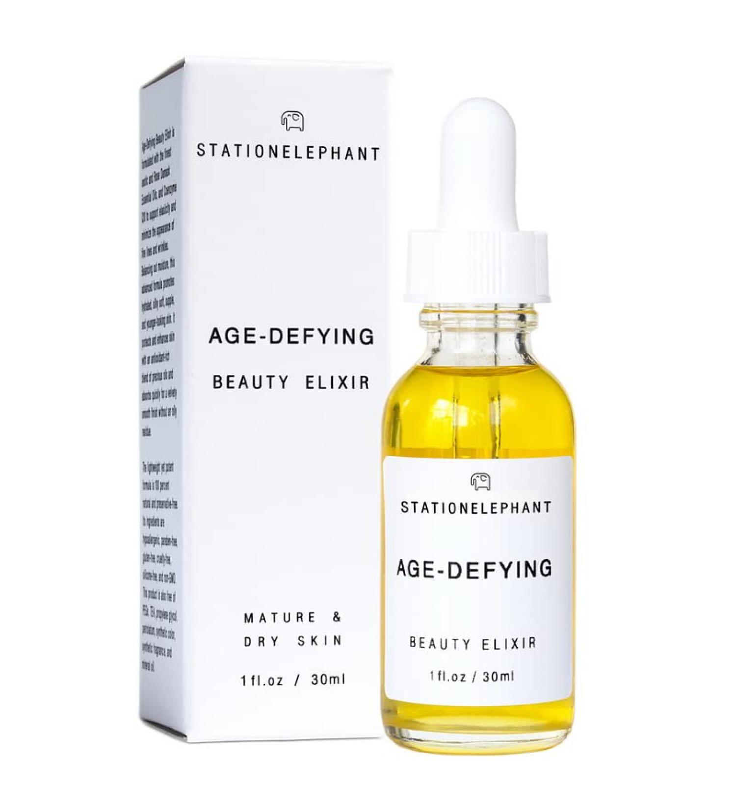 AGE-DEFYING BEAUTY ELIXIR | Virgin Organic Luxury Oils Blend | All Natural Rose Moisturizer Serum Oil | Mature and Dry Skin Face Serum | Made in USA | Gift for Her