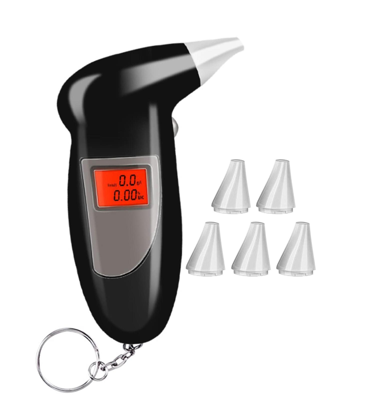 Professional-Grade Breathalyzer with LCD Display & 5 Mouthpieces Portable Alcohol Tester for Drivers & Home Use | 1.0 Fl Oz - Buy Online on GoSupps.com