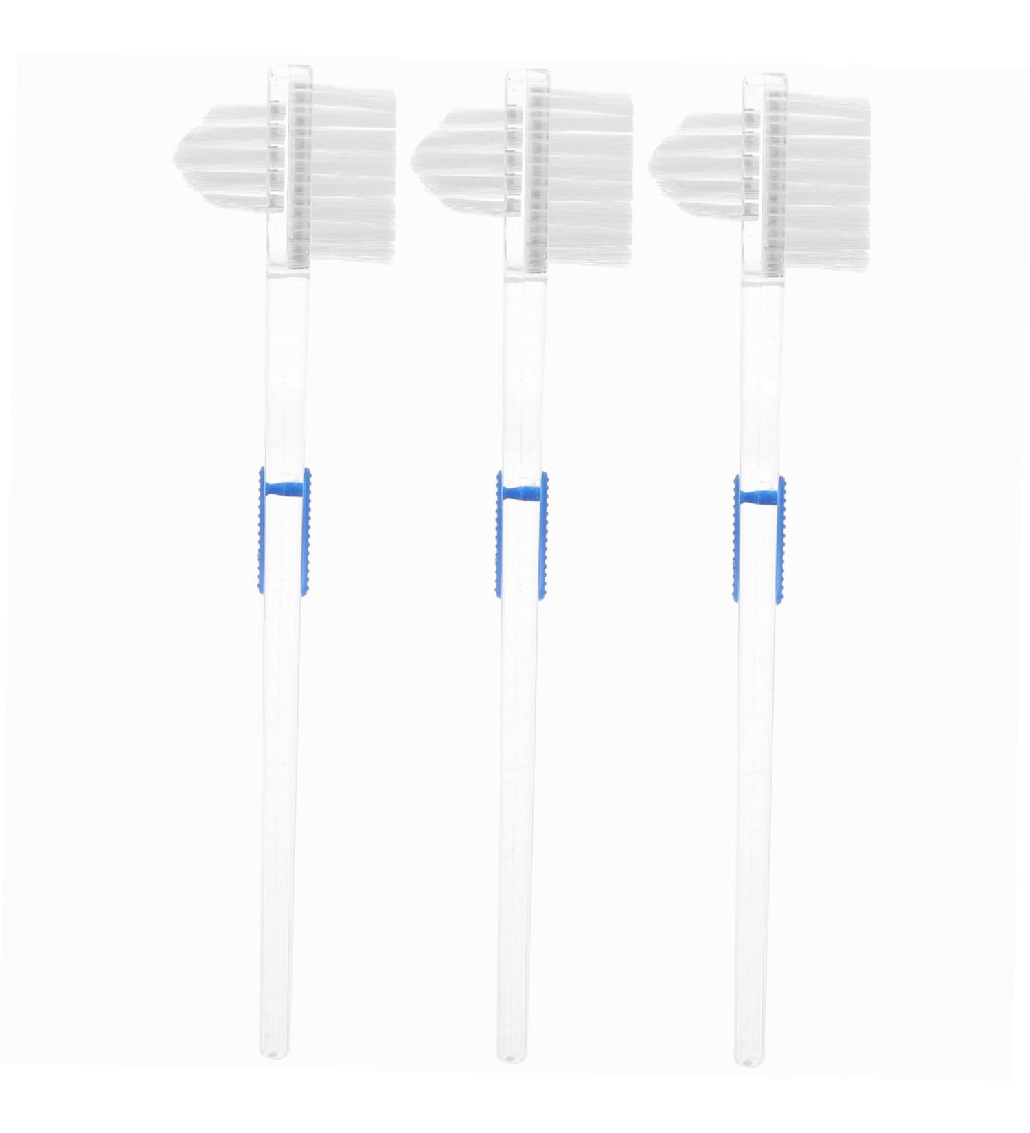 Partykindom 15 STK Prosthesis Brush - Three-Sided Toothbrush for Dentures & Prosthetic Cleaning | Double-Sided Heavy Tool for Optimal Oral Hygiene - Buy Online on GoSupps.com
