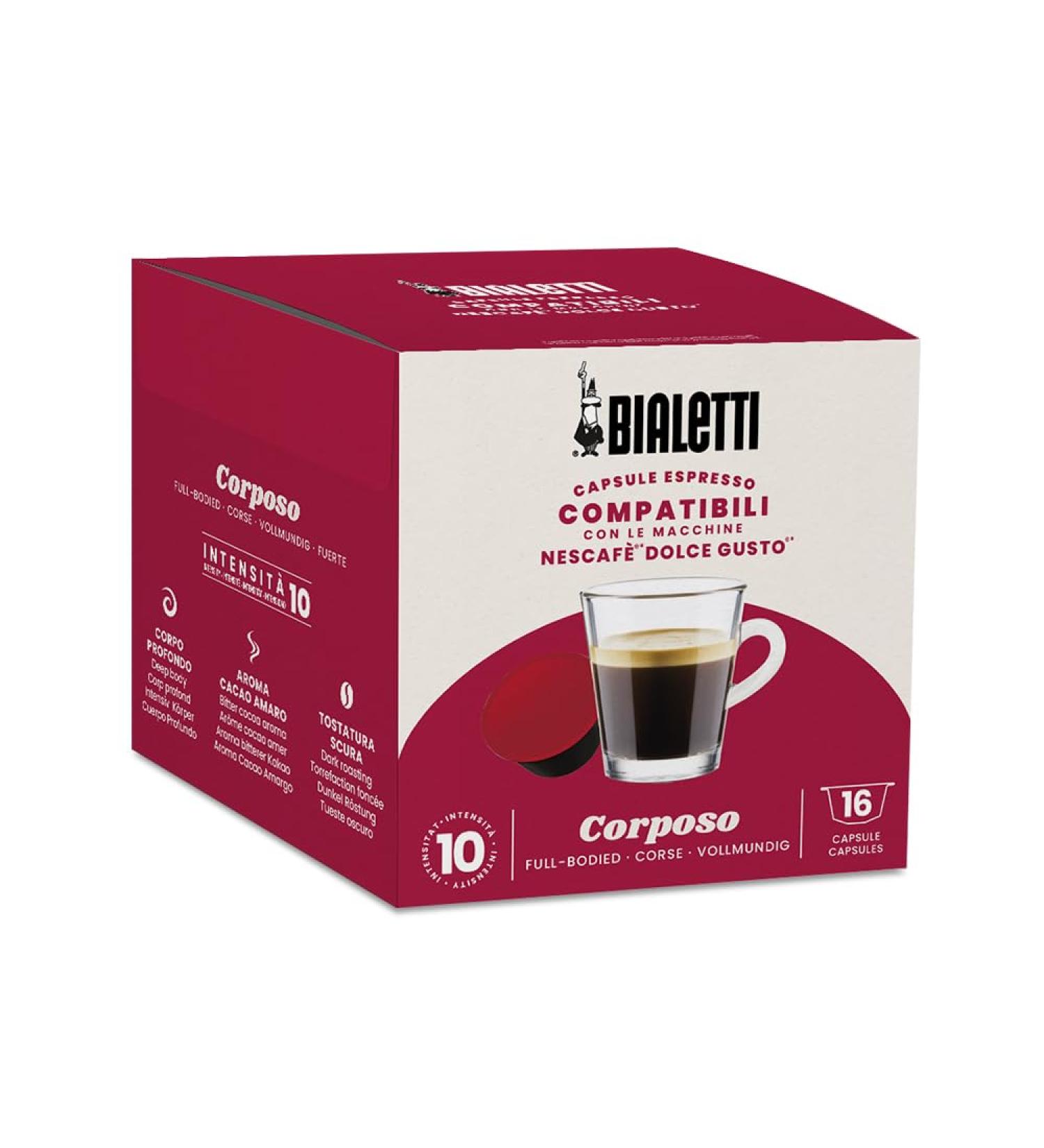 Bialetti Caf Dolce Gusto compatible capsules - Corposo - 16 Capsules - Buy Online on GoSupps.com