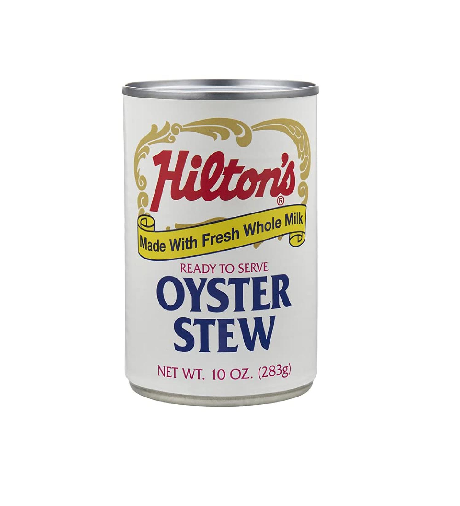 Hilton's Oyster Stew made with Fresh Whole Milk - 12 / 10 oz cans 10 Ounce (Pack of 6)