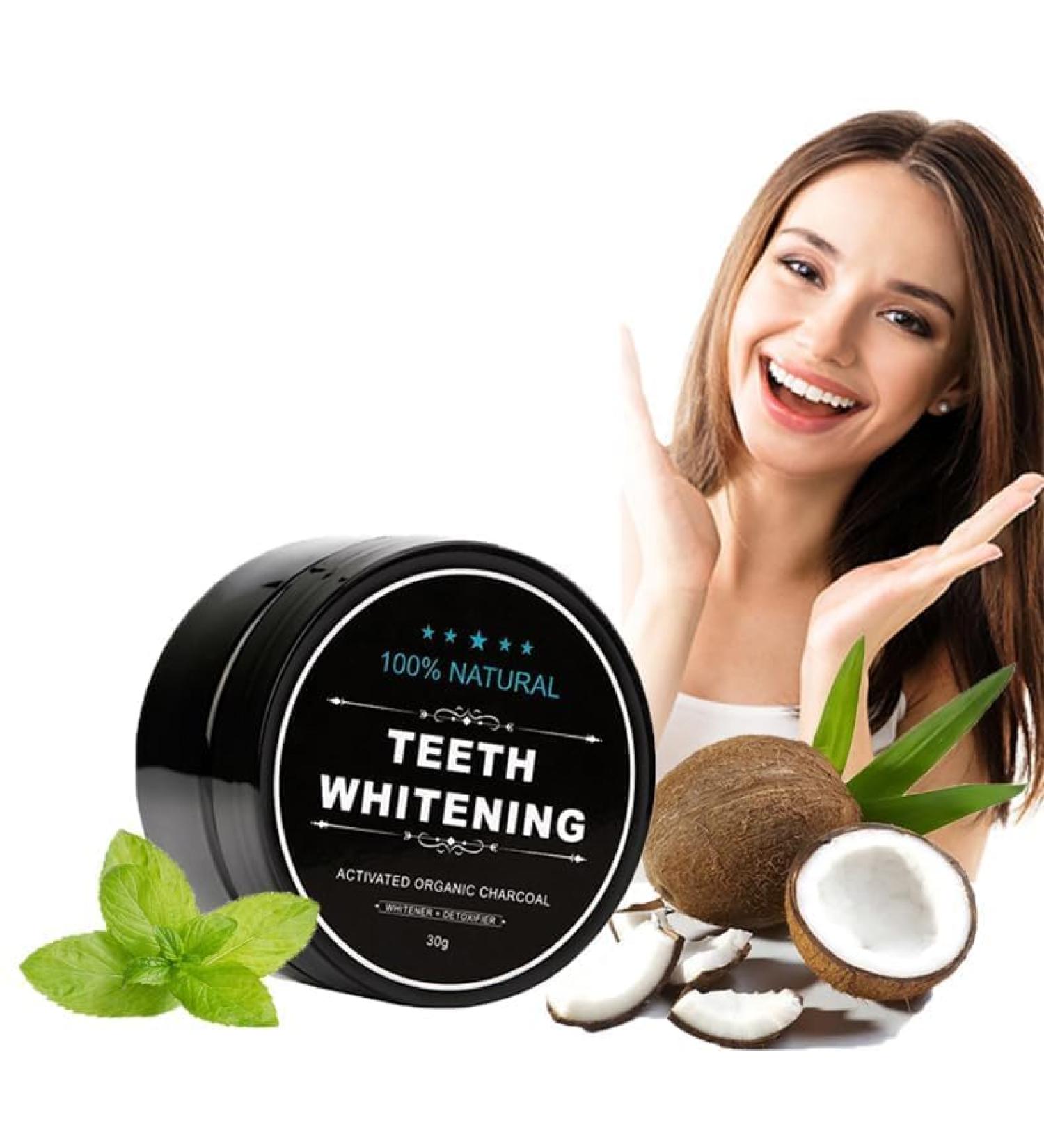 Yuicy Natural Charcoal Teeth Whitening Powder - Activated Carbon for Stain Removal & Fresh Breath | Buy Online - Buy Online on GoSupps.com