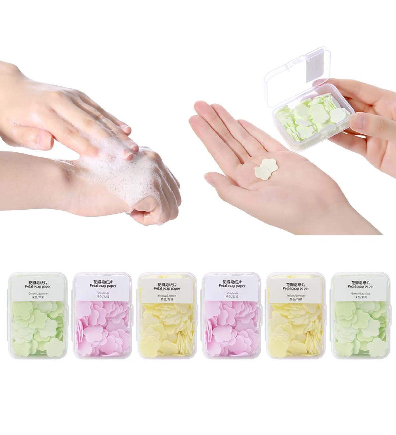 Portable Paper Soap - Mini Scented Sheets - 600 Pieces - Travel-Friendly & Disposable Foaming Petals - Buy Online on GoSupps.com