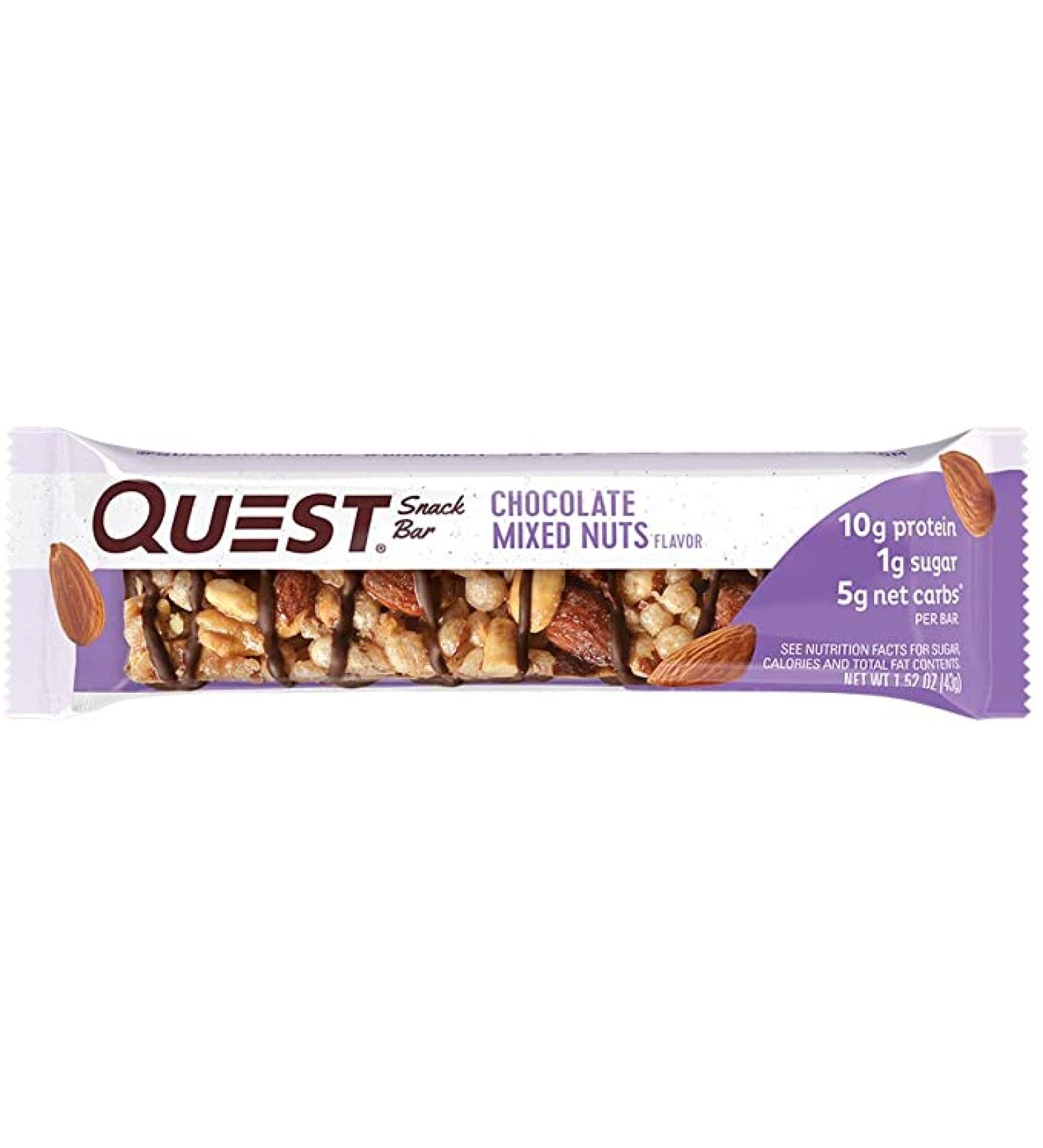 Quest Nutrition Chocolate Mixed Nuts Snack Bar