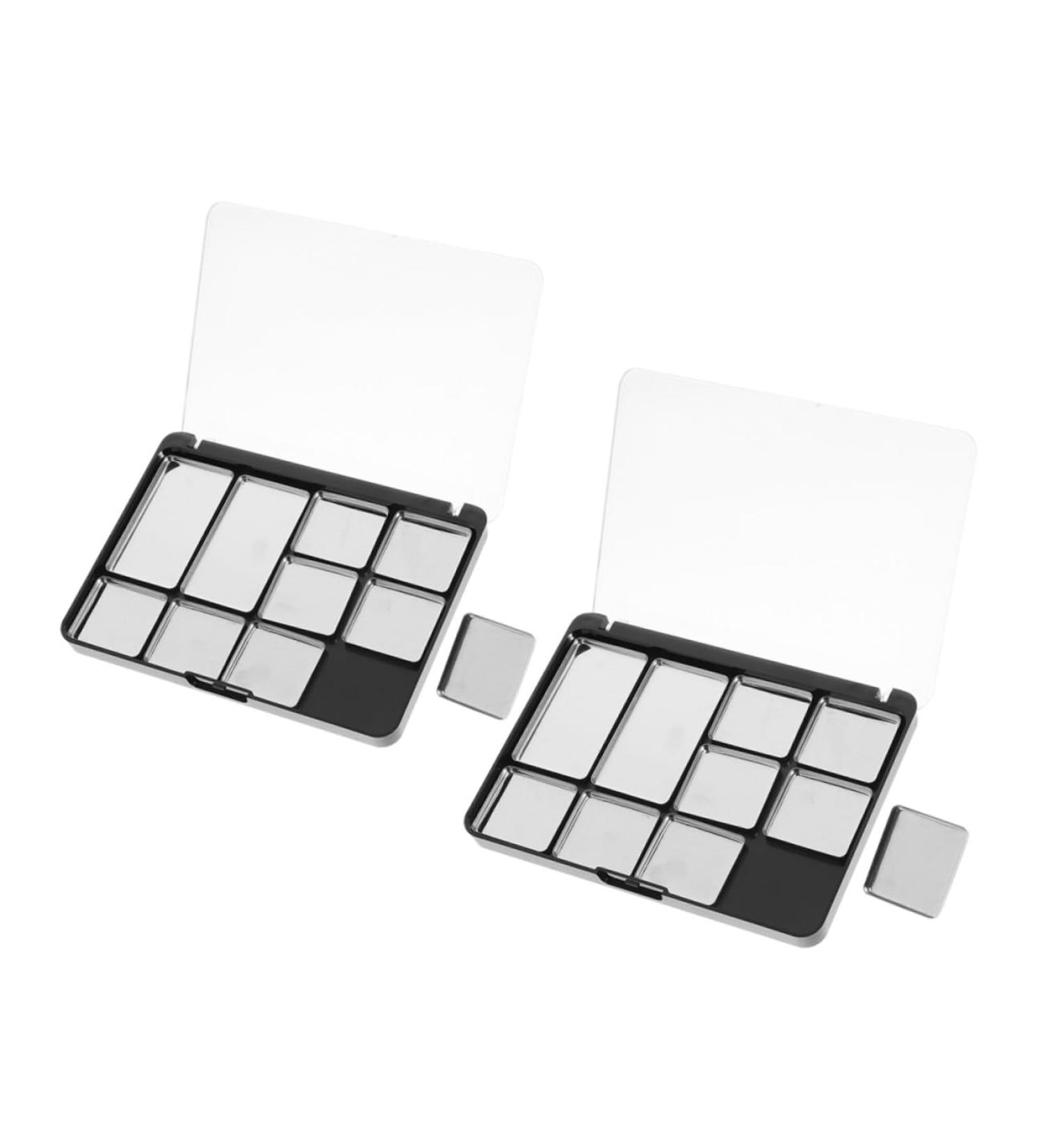 VALICLUD Lot de 2 Palettes de Maquillage Vides 10 Cases Format Compact Base Magn tique avec Couvercle Transparent pour Maquillage des Yeux Usage Voyage Plateau Organisateur de Fards Paupi res - Buy Online on GoSupps.com
