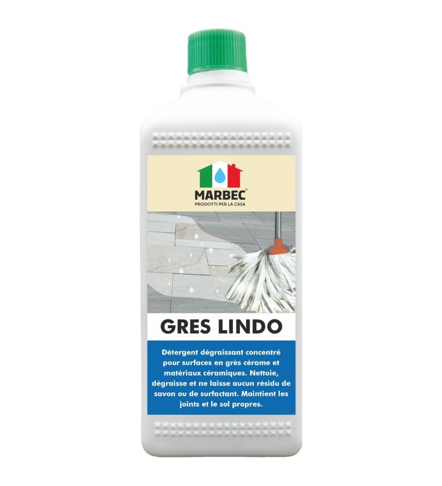 MARBEC GRES LINDO 1LT Detergent for cleaning porcelain stoneware degreases and does not contaminate the surface with greasy surfactants and rinsing agents. - Buy Online on GoSupps.com