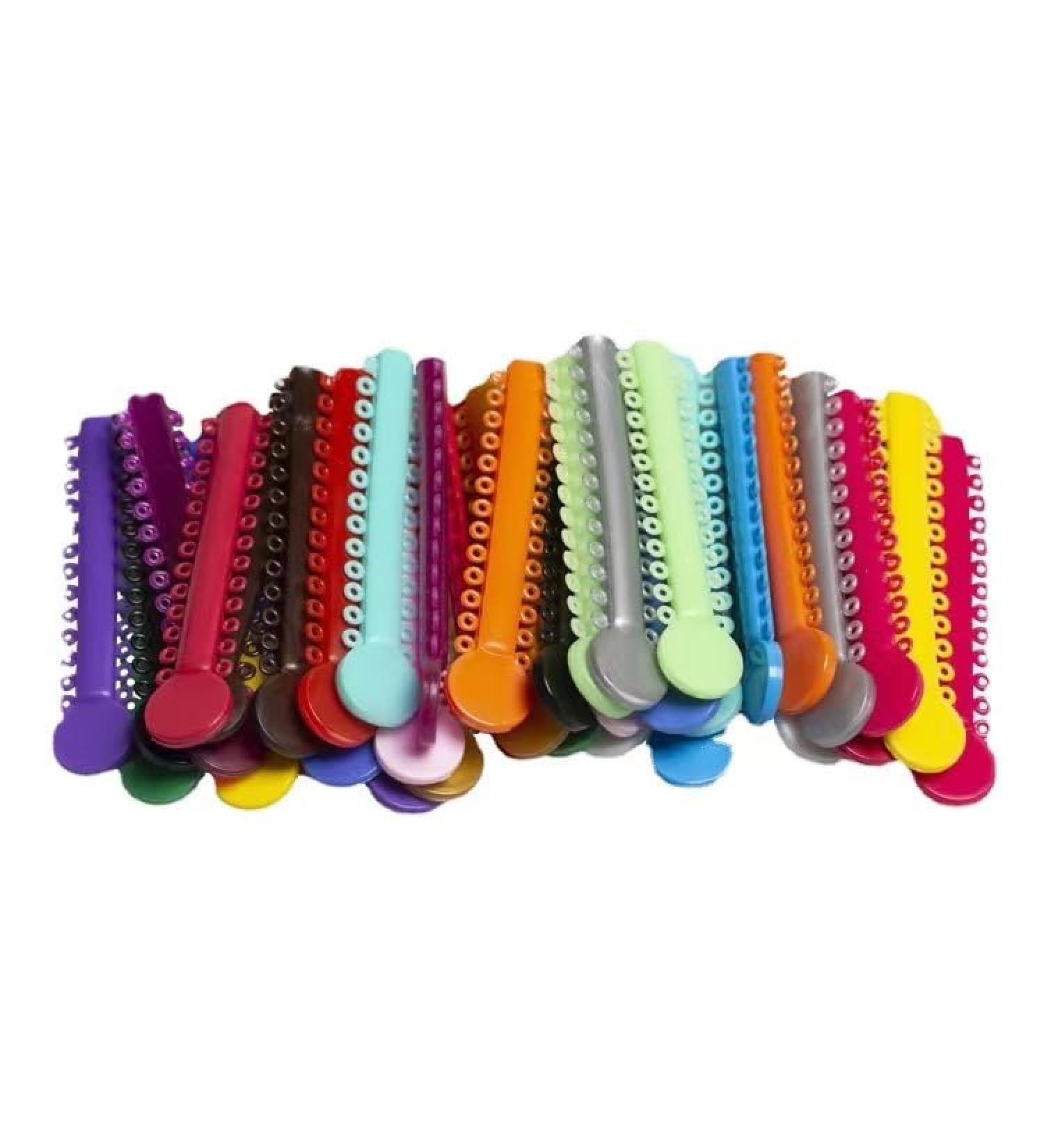 Orthodontic Ligature Ties for Brackets - Elastic O-Rings & Bands | 2080 Mixed Color Ties for Braces - International Shipping Available - Buy Online on GoSupps.com