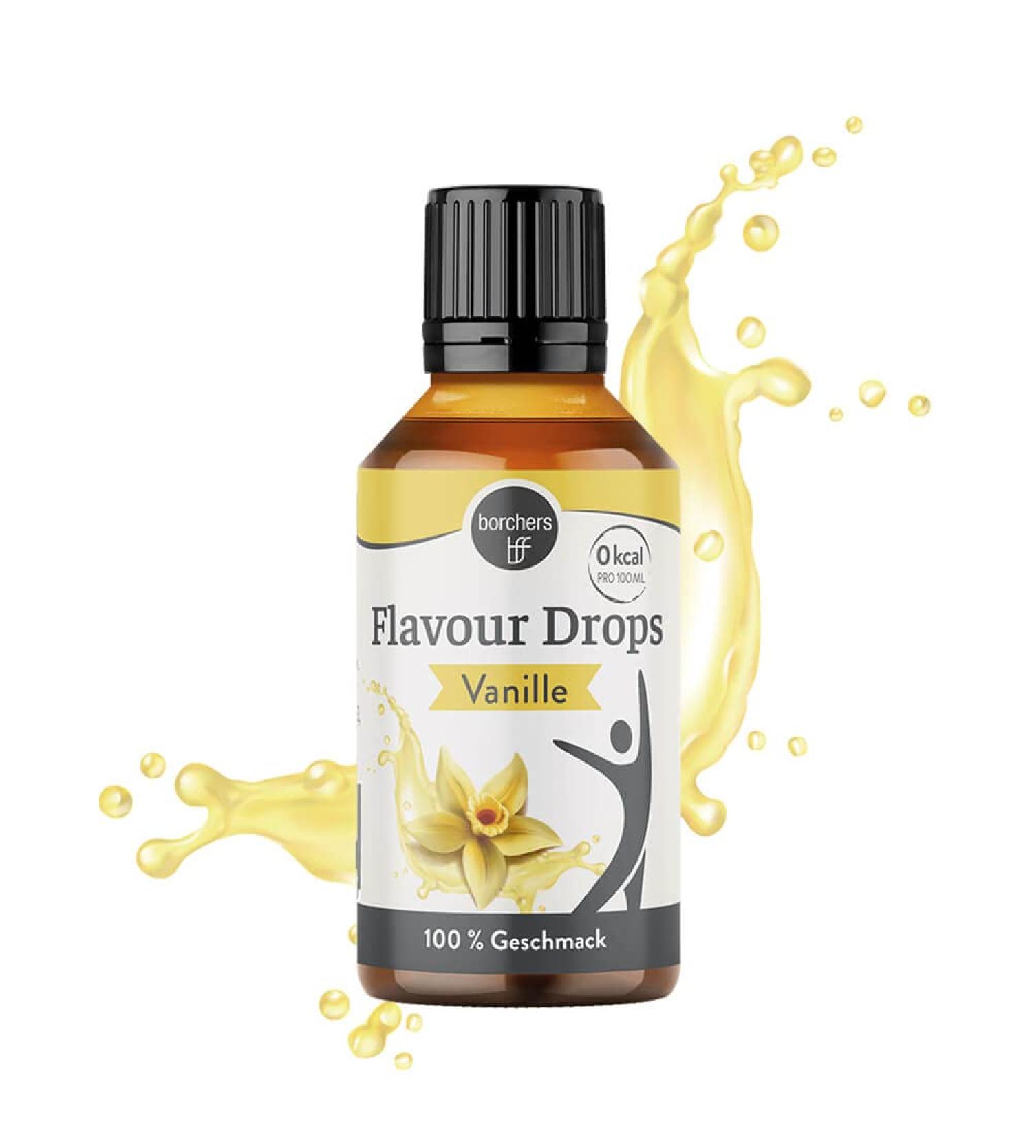 Borchers Vanilla Flavour Drops | 0 Calorie Liquid Sweetener | Perfect for Cooking & Baking | 30 ml | International Shipping Available - Buy Online on GoSupps.com