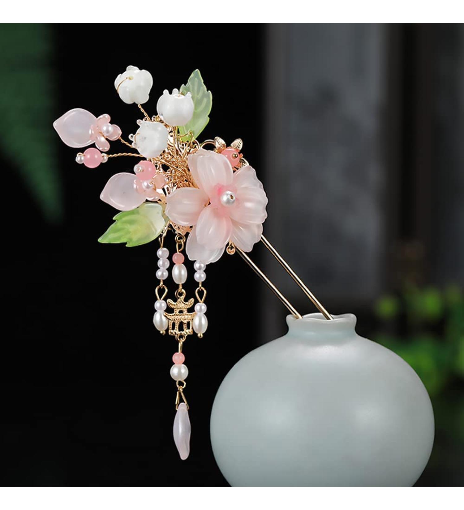 Chinese Dangling Hair Sticks with Tassel - Ancient Hair Accessories for Women - Buy Online on GoSupps.com