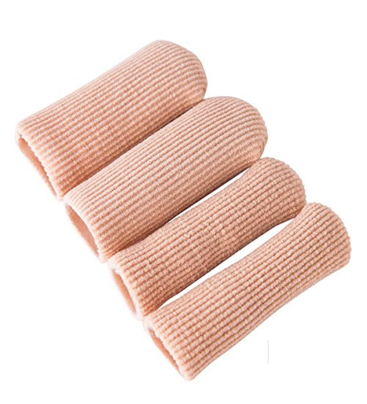 4pcs Silicone Toe Tube Protectors for Bunion, Corn, Callus - Moisturizing, Cuttable - Buy Online on GoSupps.com