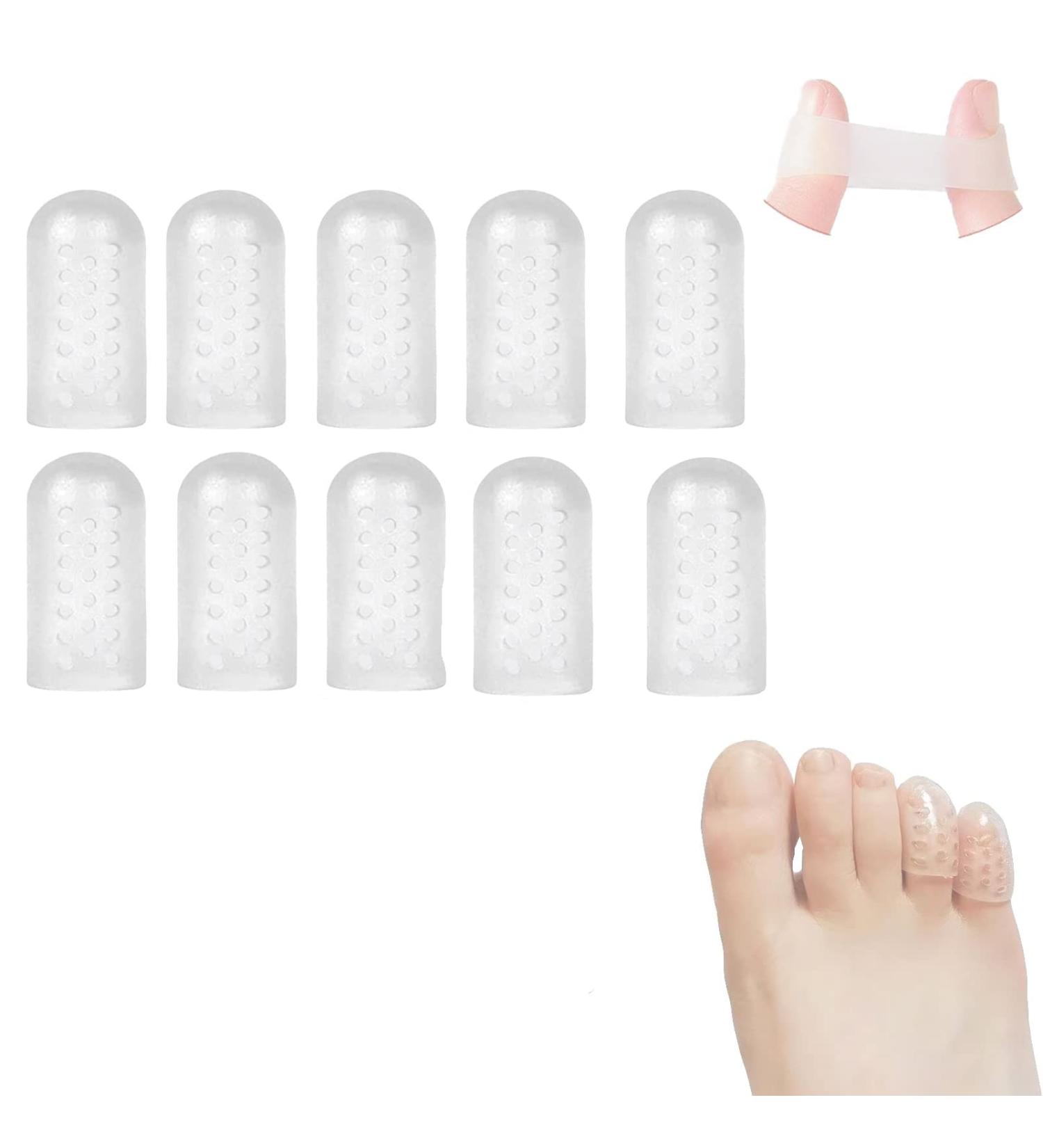 JJKTO GEL Toe Caps - Breathable Silicone Anti-Friction Toe Protectors for Women (10PCs) | Reduce Friction & Protect Toes - Buy Online on GoSupps.com