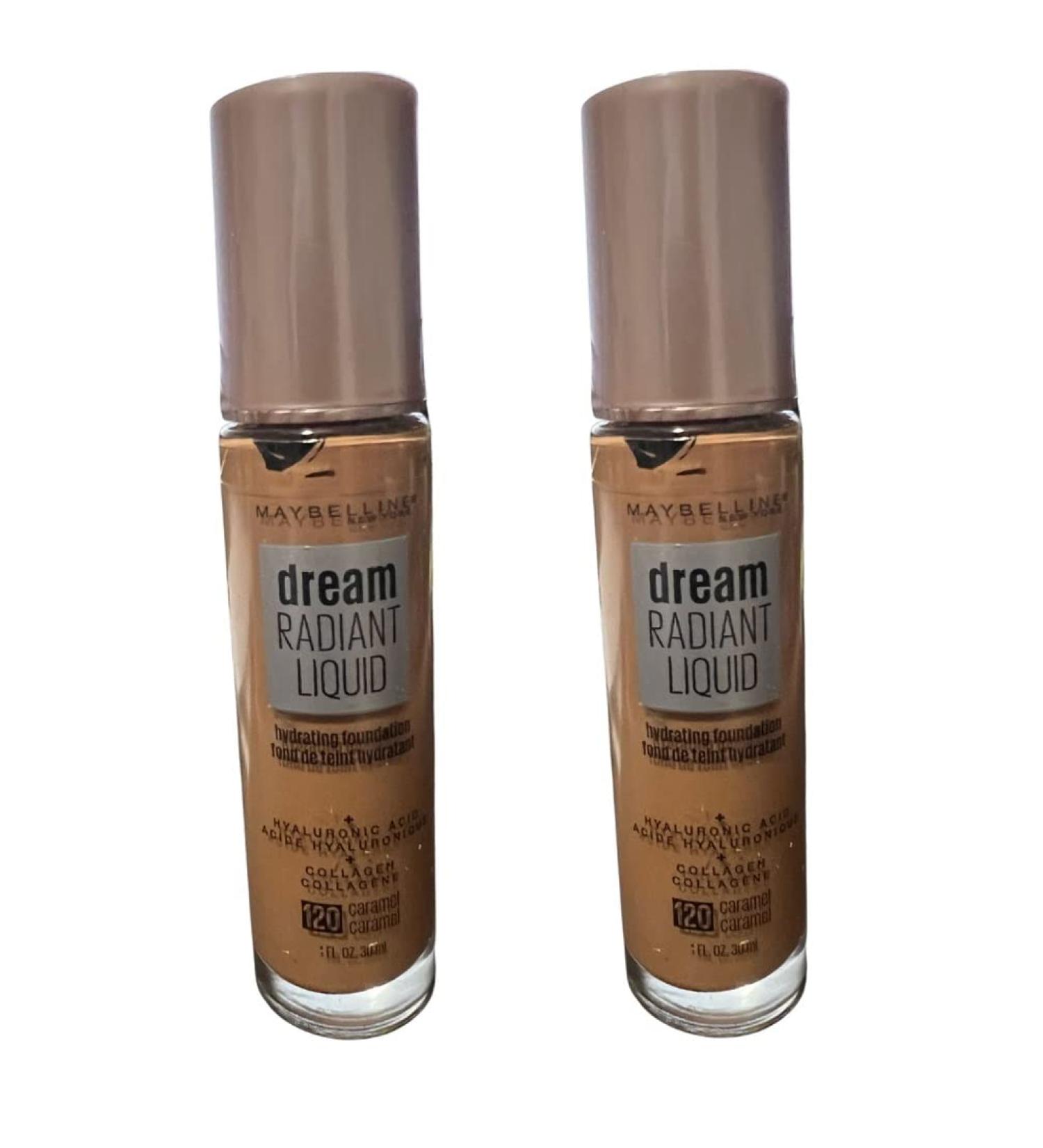Maybelline Dream Radiant Liquid Hydrating Foundation 2-Pack - Caramel 120 Beige - 1 Fl Oz - Buy Online on GoSupps.com