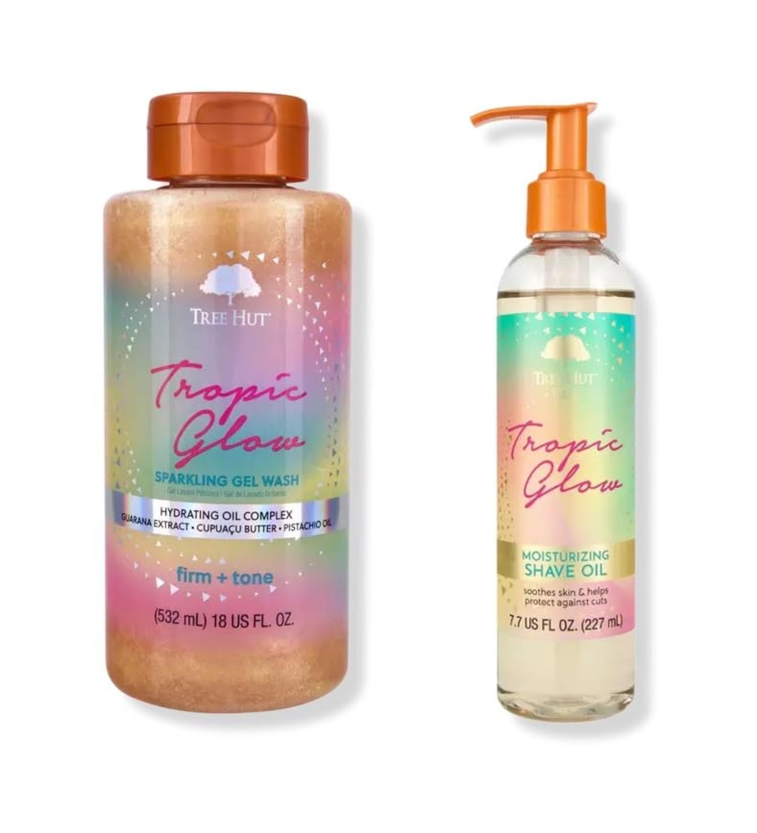 Tree Hut Tropic Glow Body Wash & Moisturizing Shave Oil - Shop Internationally for Radiant Skin - Buy Online on GoSupps.com