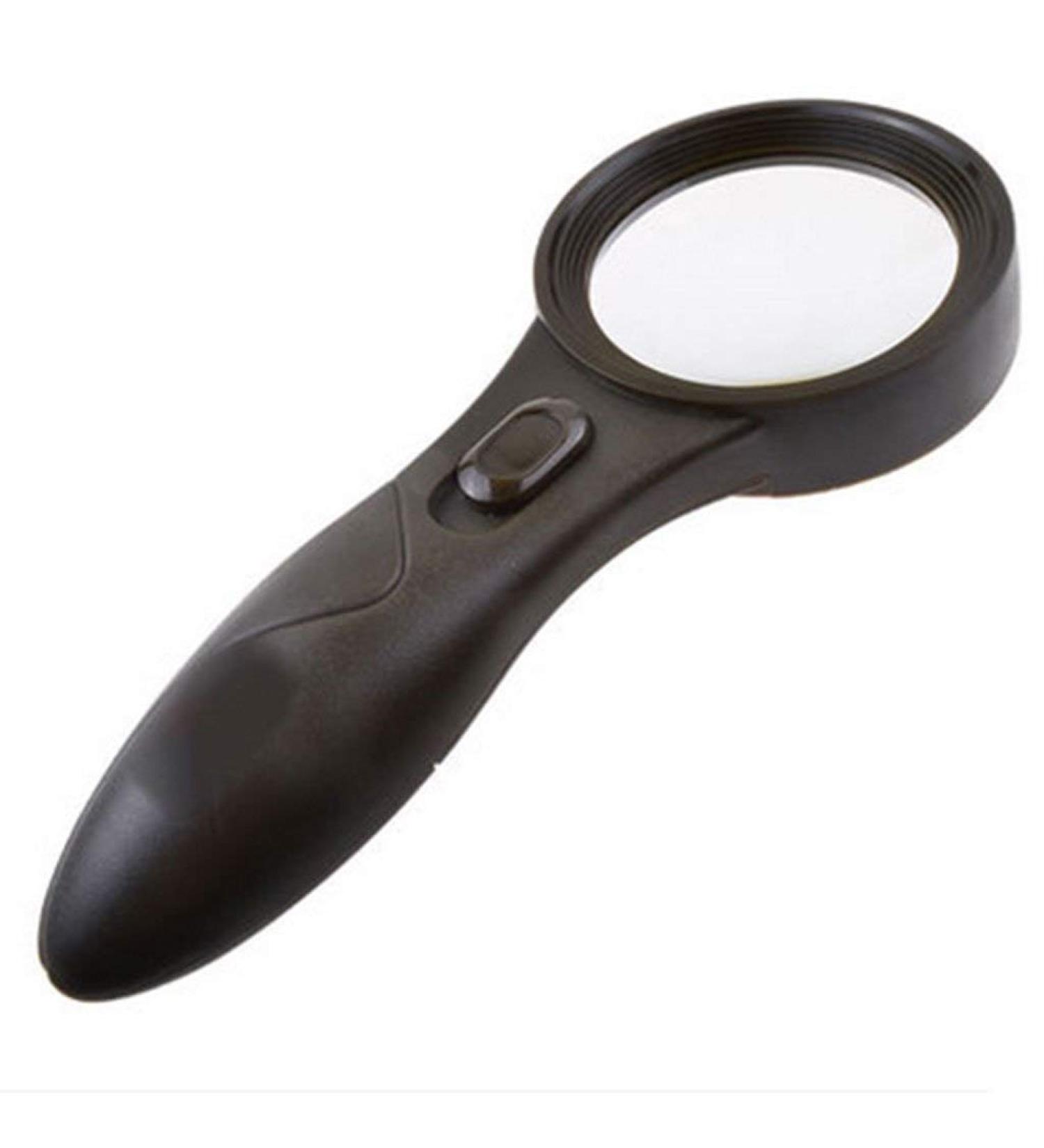 Glass Portable Magnifier with Lighting Handheld Loupe Professional HD Glass 6X Enlarged Mirror Magnifier for Reading Made in China - Buy Online on GoSupps.com