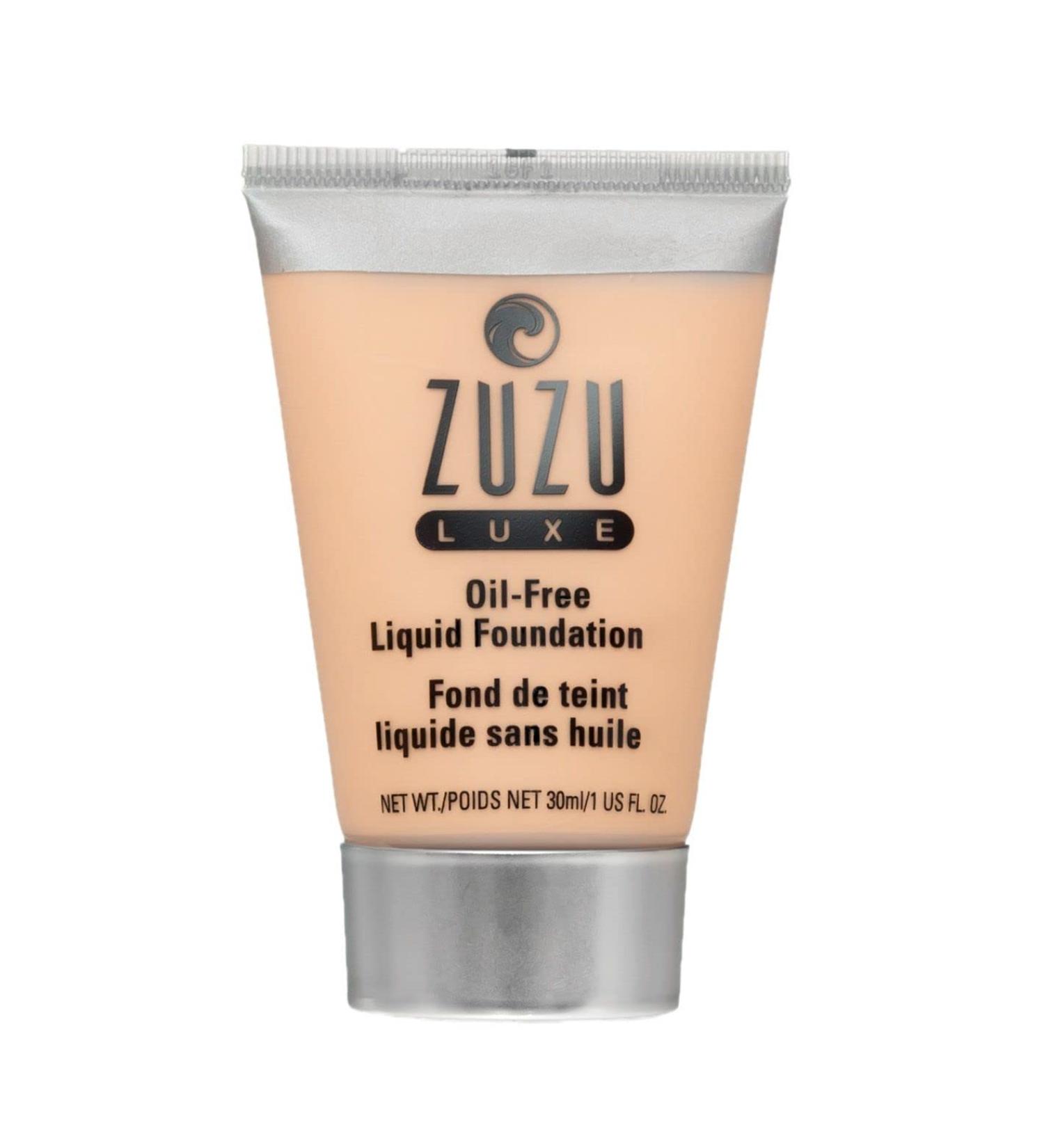 Zuzu Luxe Oil-Free Liquid Foundation (L-6) 1 fl oz | Infused with Vitamins A, E & Aloe | Natural, Paraben-Free, Vegan | Gluten-Free & Cruelty-Free | Non-GMO - Buy Online on GoSupps.com