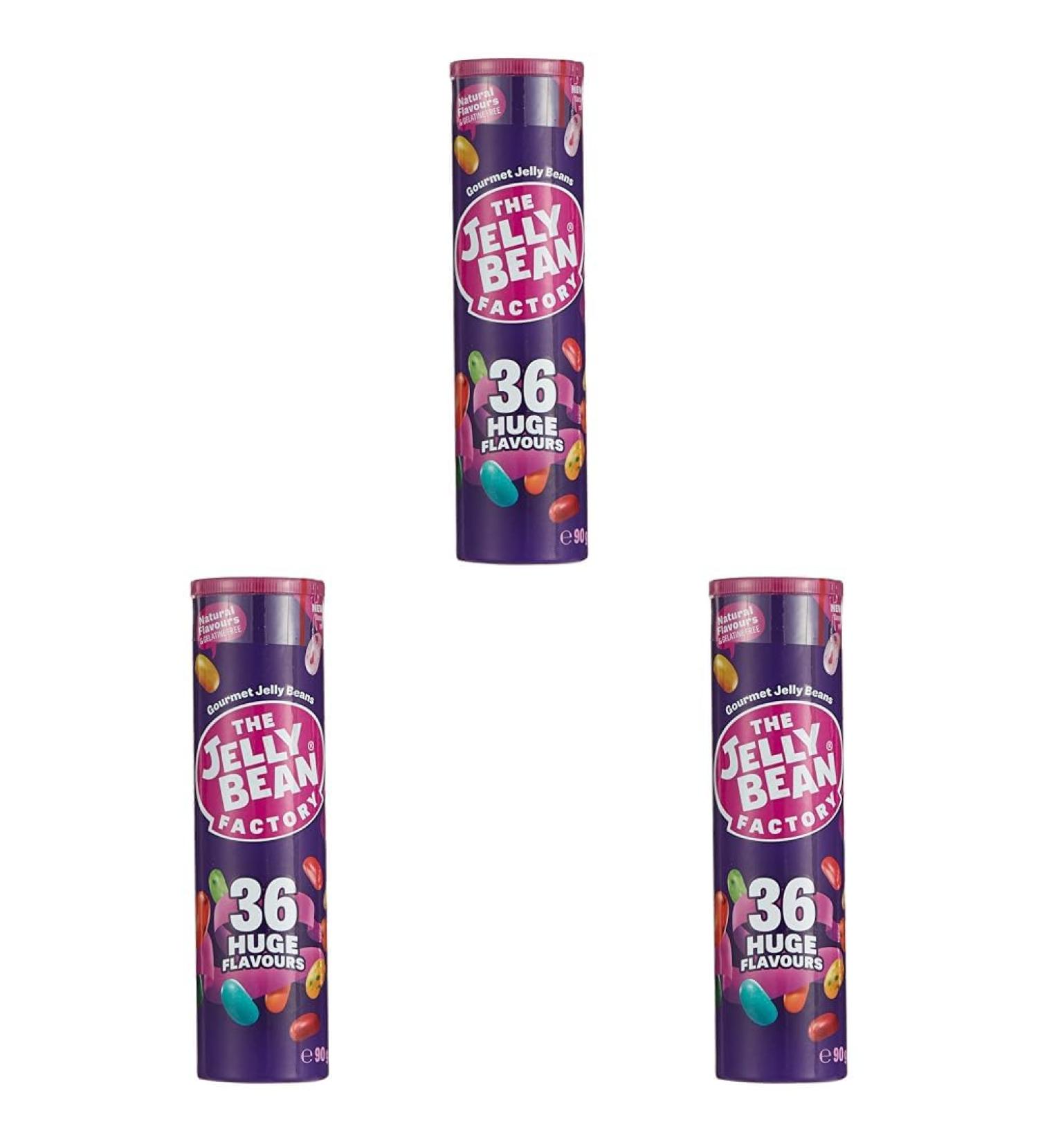 Jelly Bean Factory Gourmet Tube | 36 Mix | Gluten and Gelatine free | Impulse candy (1 x 90g) (Pack of 3) - Buy Online on GoSupps.com