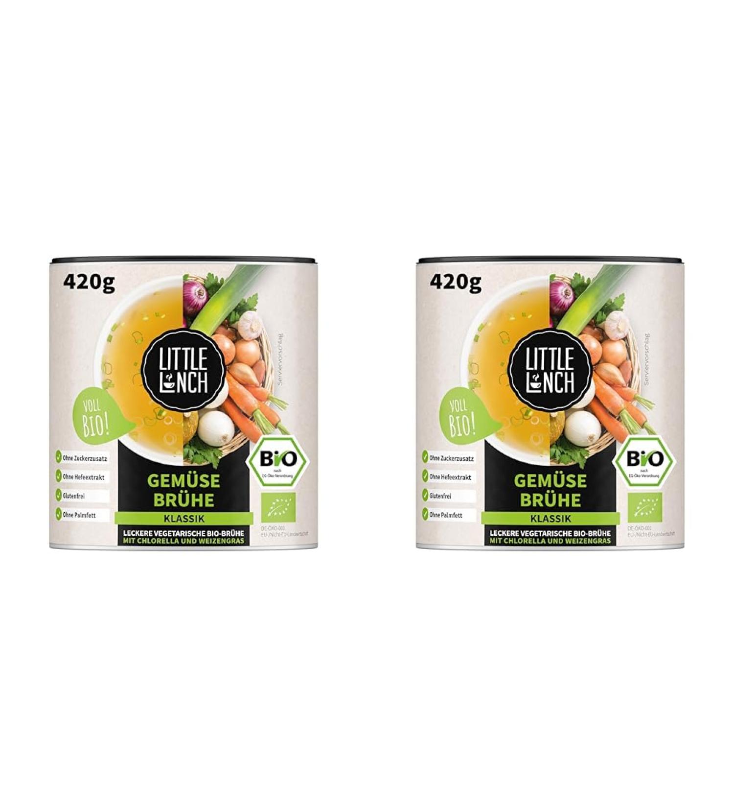 Buy Little Lunch Organic Vegetable Broth - 100% Pure No Additives 420g (2 Pack) | Healthy Veggie Soup for International Shipping - Buy Online on GoSupps.com