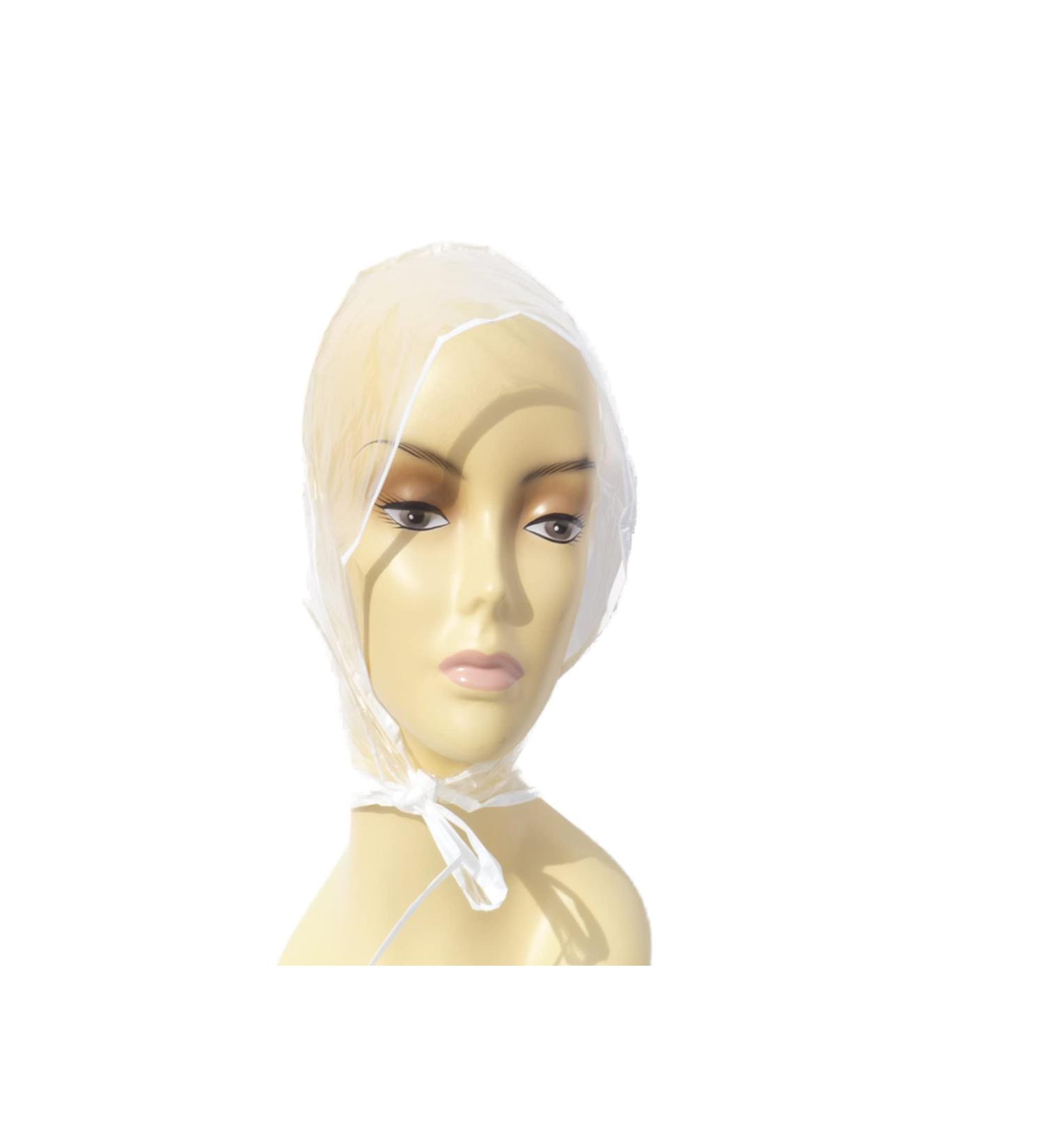 Women's Clear Plastic Rain Bonnet - Waterproof Hair Protection - Buy Online on GoSupps.com