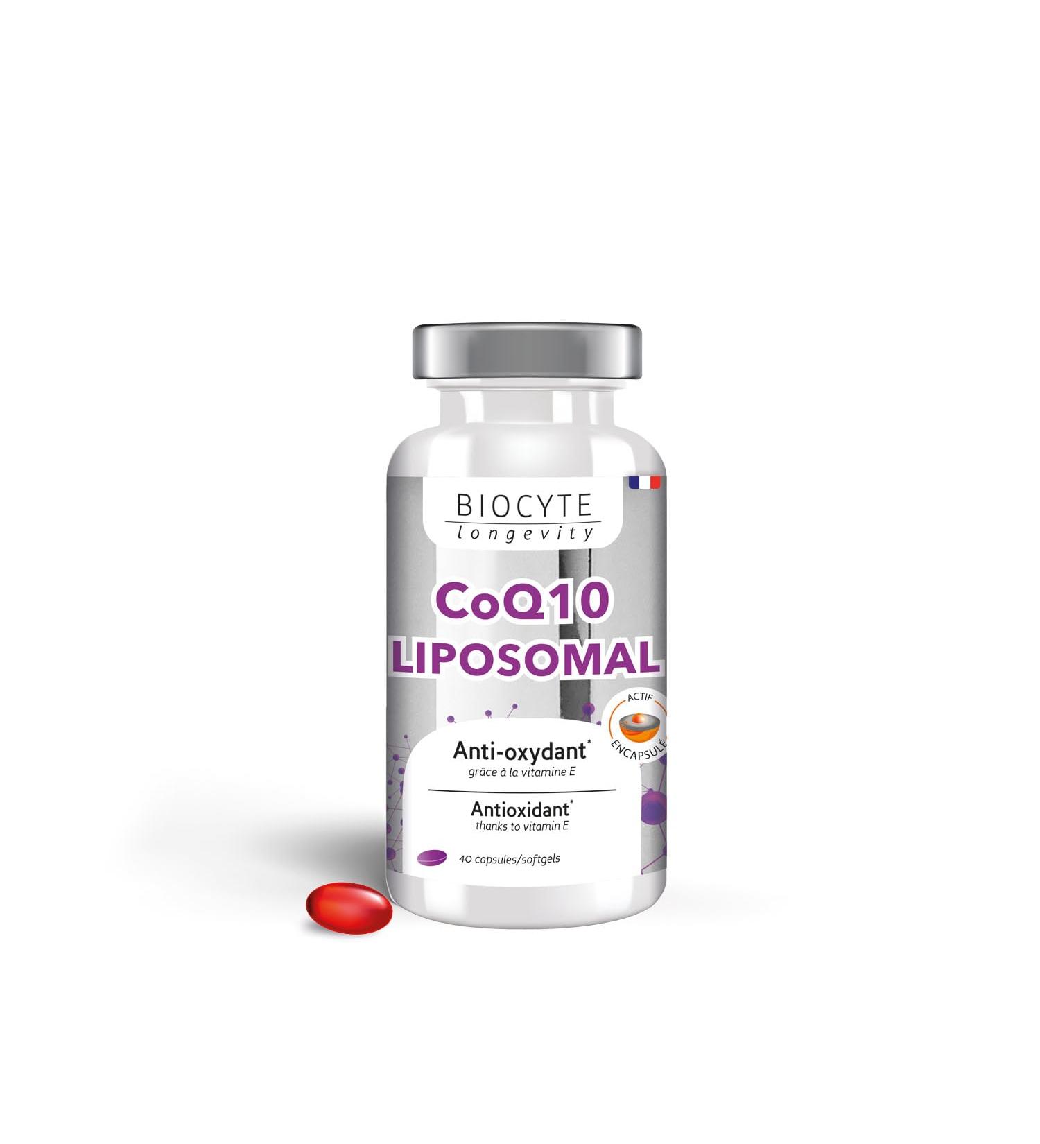 BIOCYTE Coenzyme Q10 Liposomal - Antioxidant Food Supplement - Coenzyme Q10 and Vitamin E - 40 Capsules - 40 Day Program - Buy Online on GoSupps.com