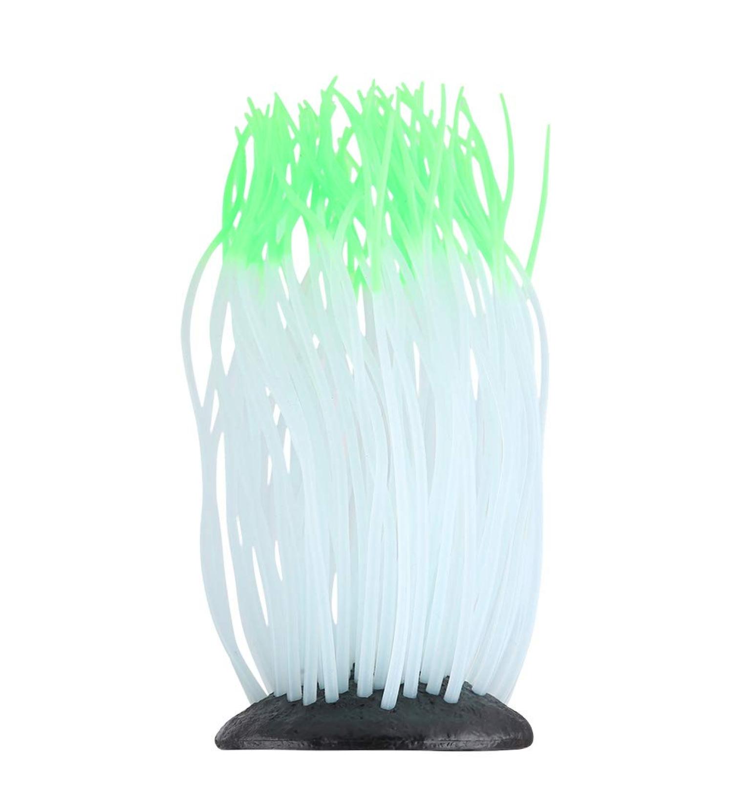 Buy Simulation Artificial Silicone Anemone Coral Ornament - Green Aquarium Decor for Fish Tanks | International Shipping - Buy Online on GoSupps.com