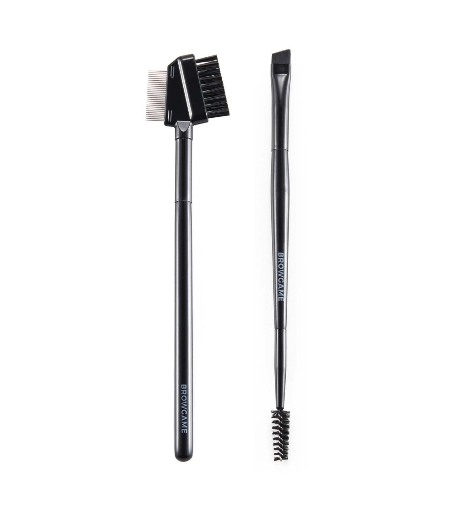Brow Brush Kit - Premium Synthetic Bristles for Defined Edges | Travel-Friendly 3-Piece Set for Brows & Eyelashes | International Shipping Available - Buy Online on GoSupps.com