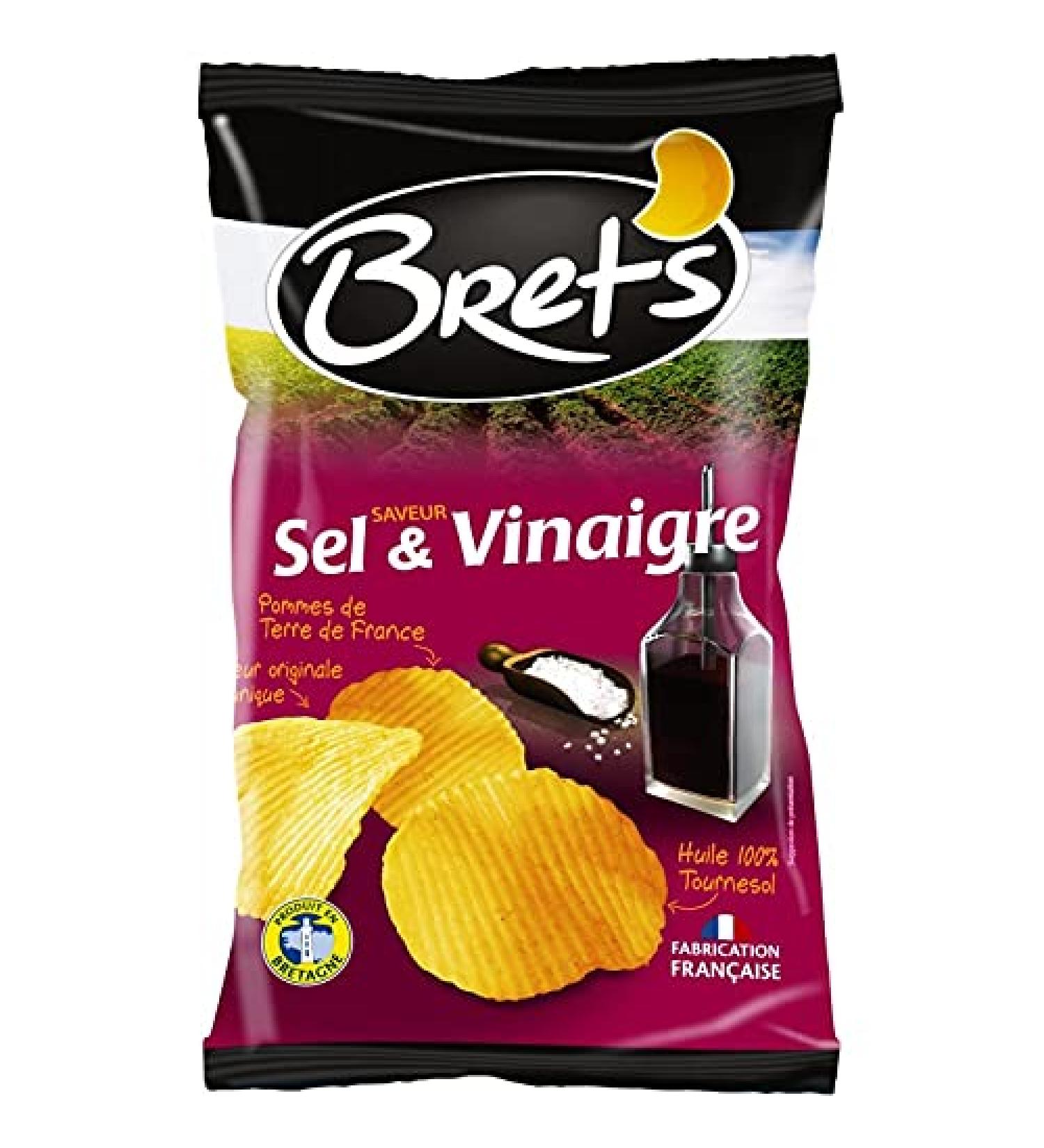 BRET'S Chips Saveur Vinaigre - Le croquant fran ais dans chaque bouch e - 125g de plaisir sal pour vos ap ritifs. - le Lot De 4