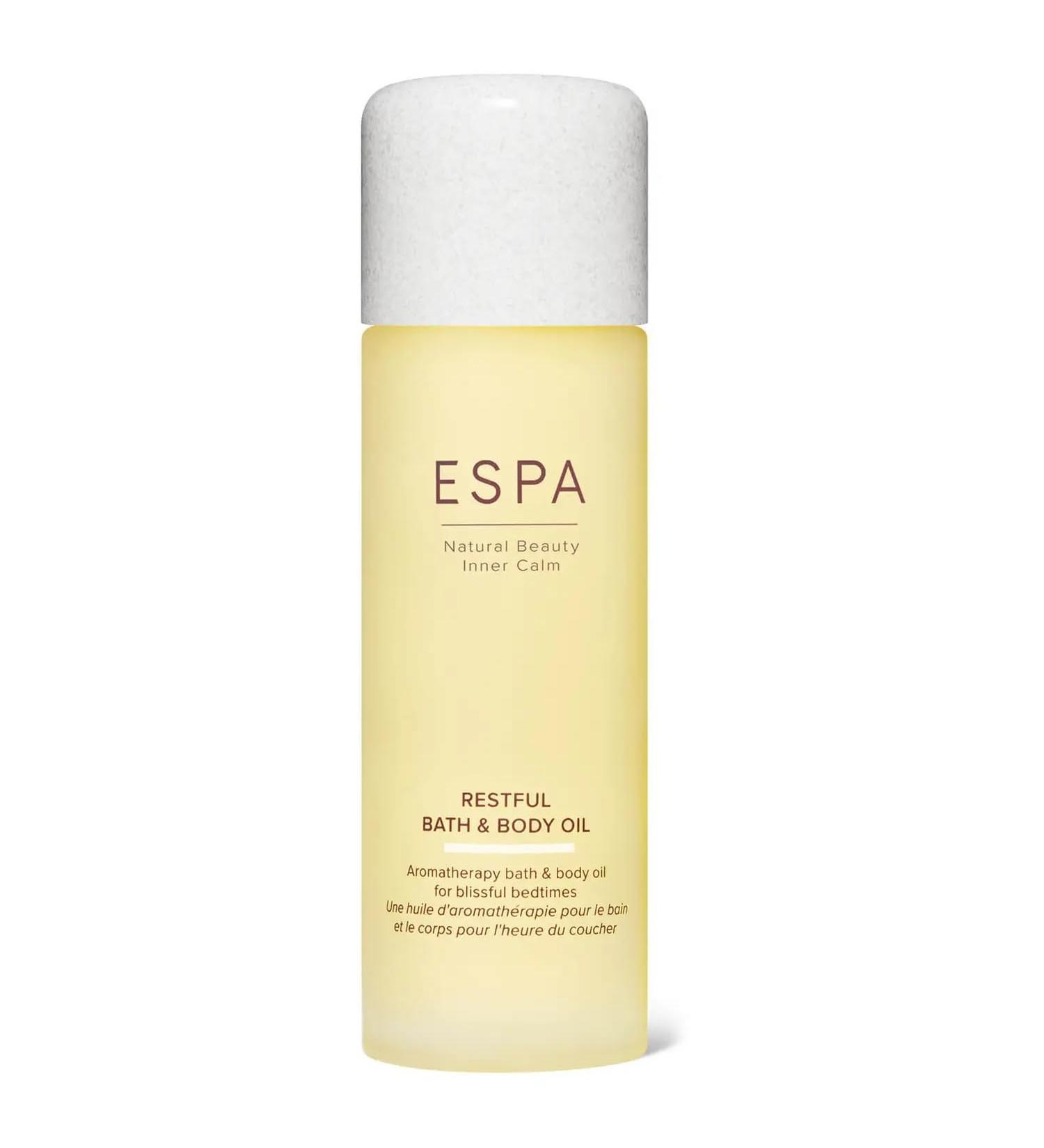 Buy ESPA Restful Bath & Body Oil 100ml | Lavender Clary Sage & Eucalyptus - Relax & Rejuvenate | International Shipping Available - Buy Online on GoSupps.com