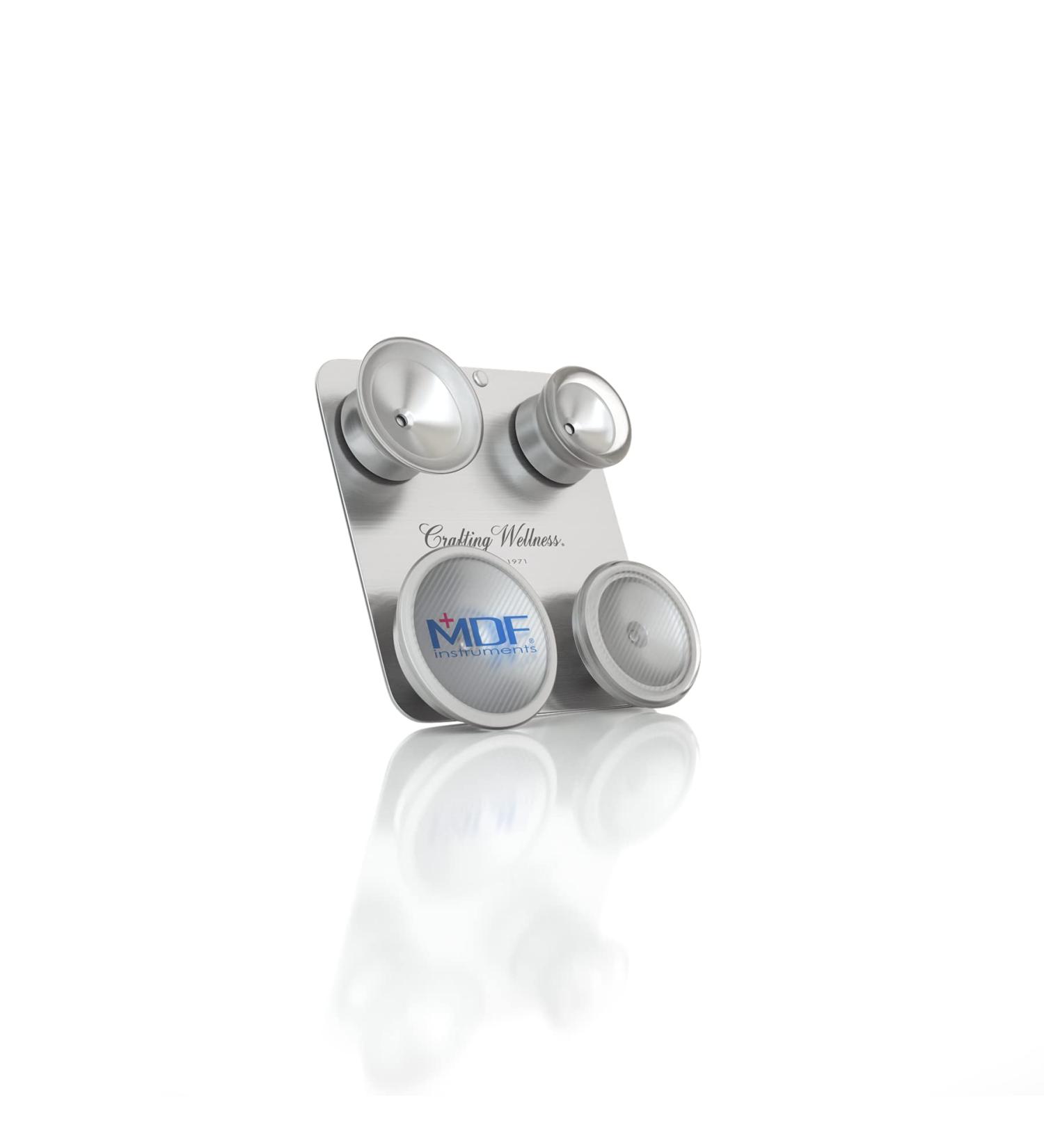 MDF Instruments Pediatric and Neonatal Attachments with Clip - for MDF Instruments ProCardial Stainless Steel Stethoscope - Silver